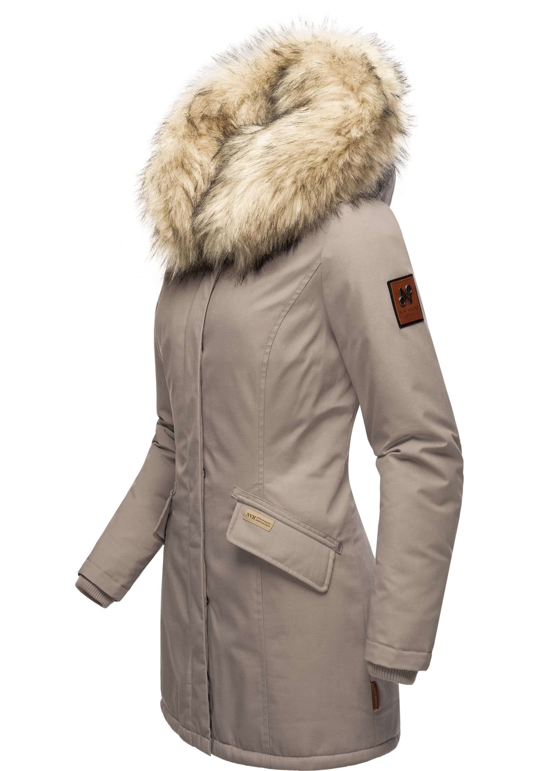 Navahoo Wintermantel "Cristal", stylischer Damen Winterparka mit Kunstfell- günstig online kaufen