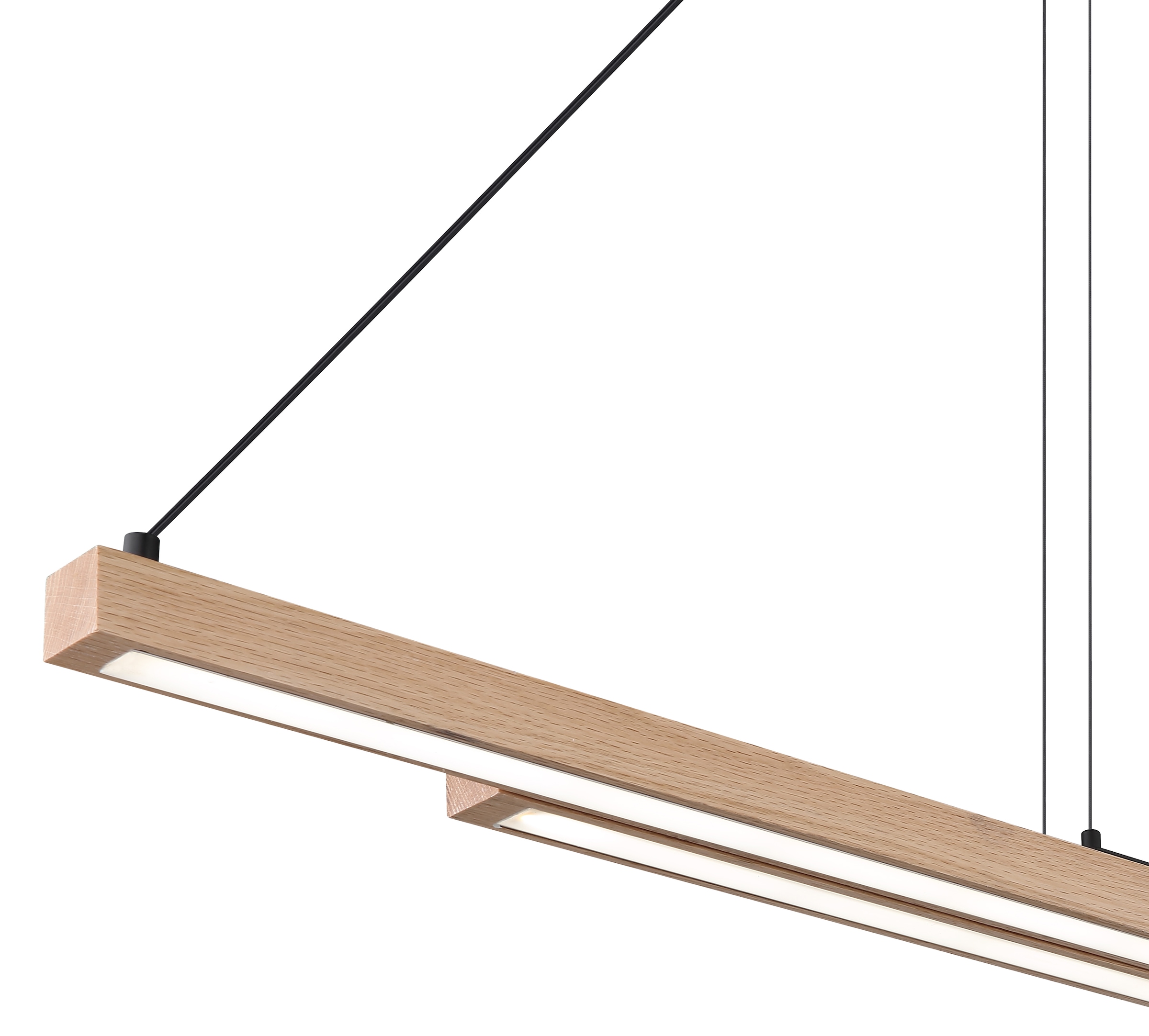 GLOBO LIGHTING Hängeleuchte »GREKKIE« LED-Modul 1 Stk. Schwarze Hängeleuchte MDF mit opal Kunststoff, dimmbar, Fernbedienung