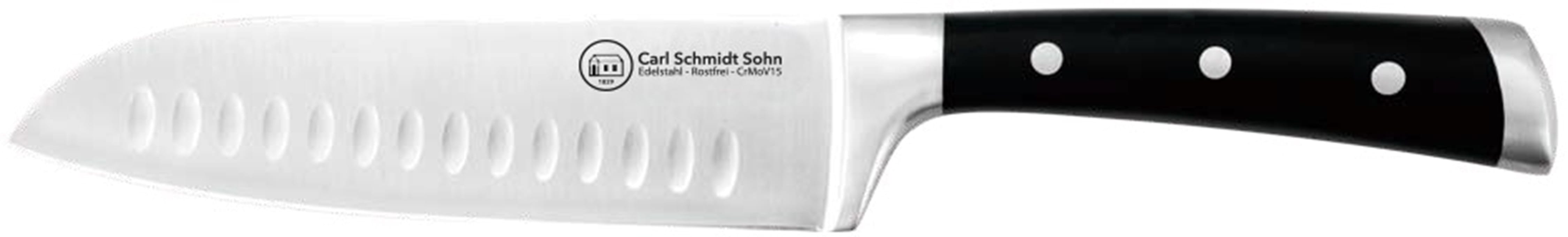 Carl Schmidt Sohn Santokumesser "HERNE, 18 cm, Edelstahl rostfrei" mit ergonomischem Griff und Messerkropf