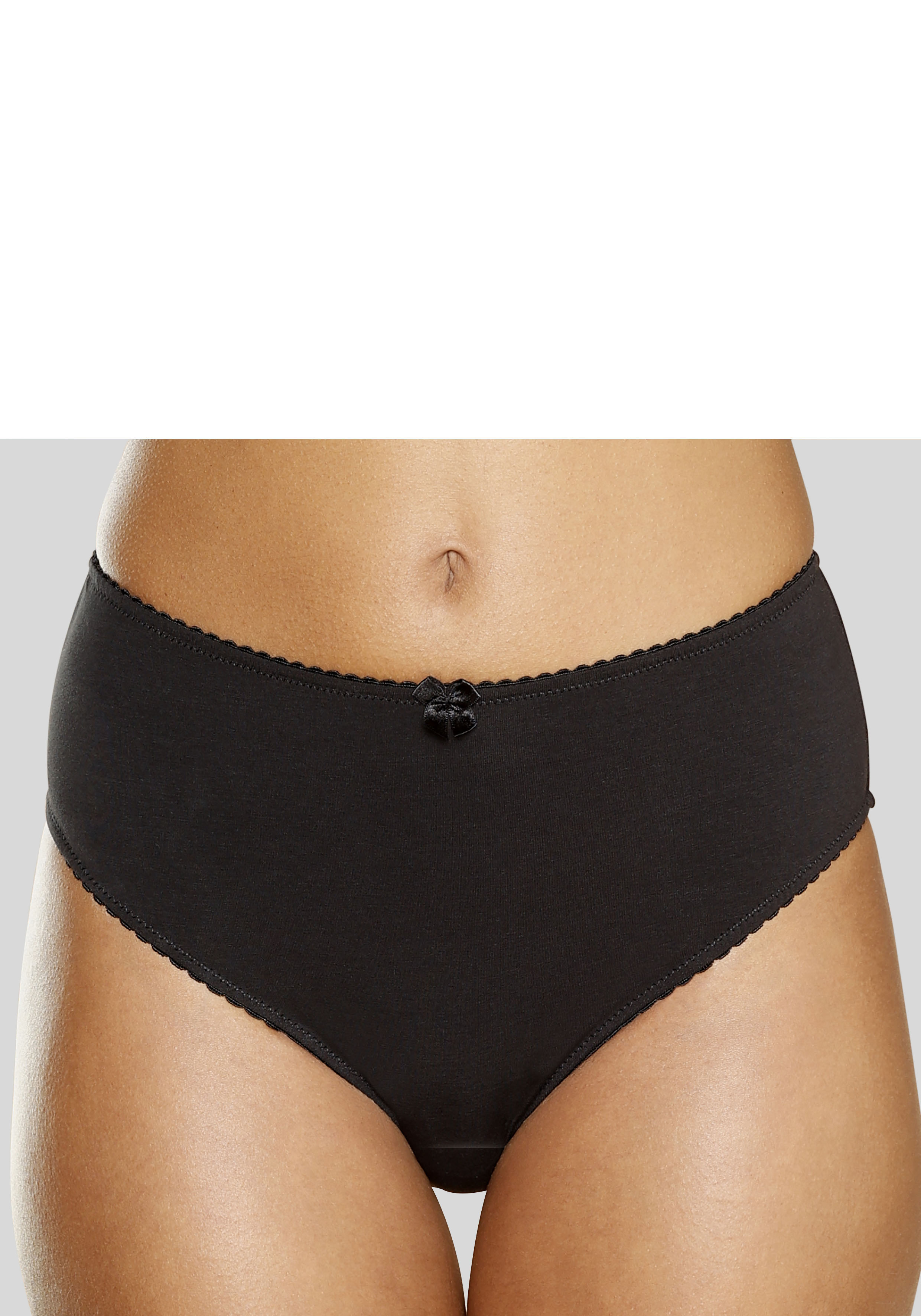 Nuance by Lascana Slip hoch geschnittener Slip, aus Baumwolle, als Wäsche-Set kombinierbar