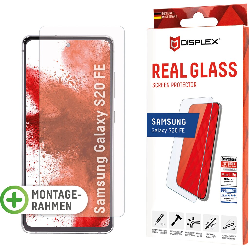 Displex Displayschutzglas »DISPLEX Real Glass Panzerglas für Samsung Galaxy S20 FE/S20 FE 5G«, für Samsung Galaxy S20 FE