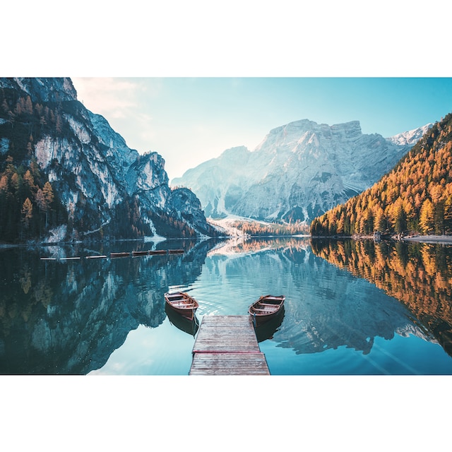 Bönninghoff Leinwandbild »Pragser Wildsee«, Seelandschaft-Italien, (1 St.),  BxH: 118x78 cm bestellen | BAUR