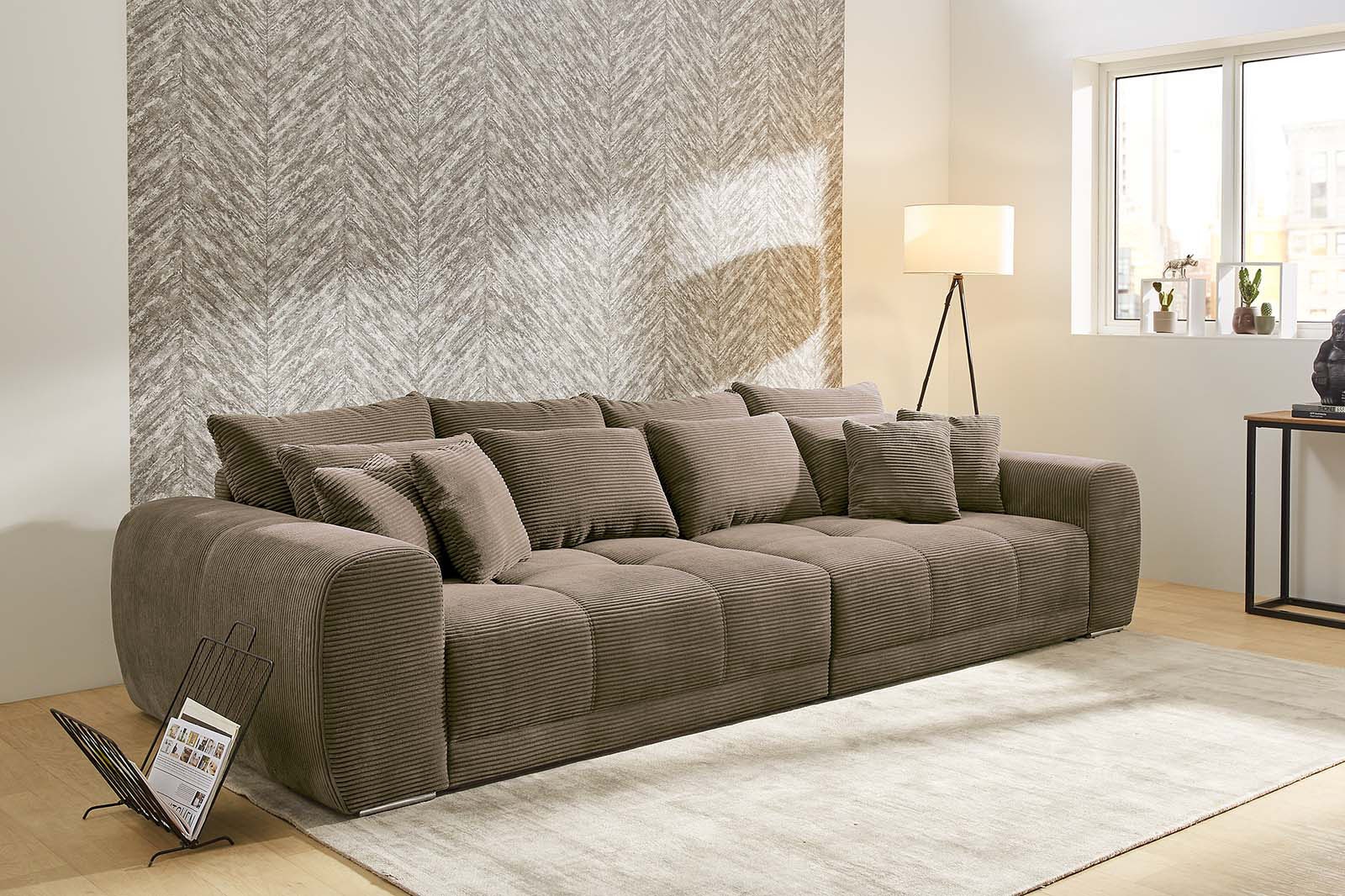 Jockenhöfer Gruppe Big-Sofa "Moldau, B. 306 cm, mit Federkernpolsterung, Liegefläche 120x240 cm" Mega-Sofa im XXL-Format, Federkern, 12 Kissen