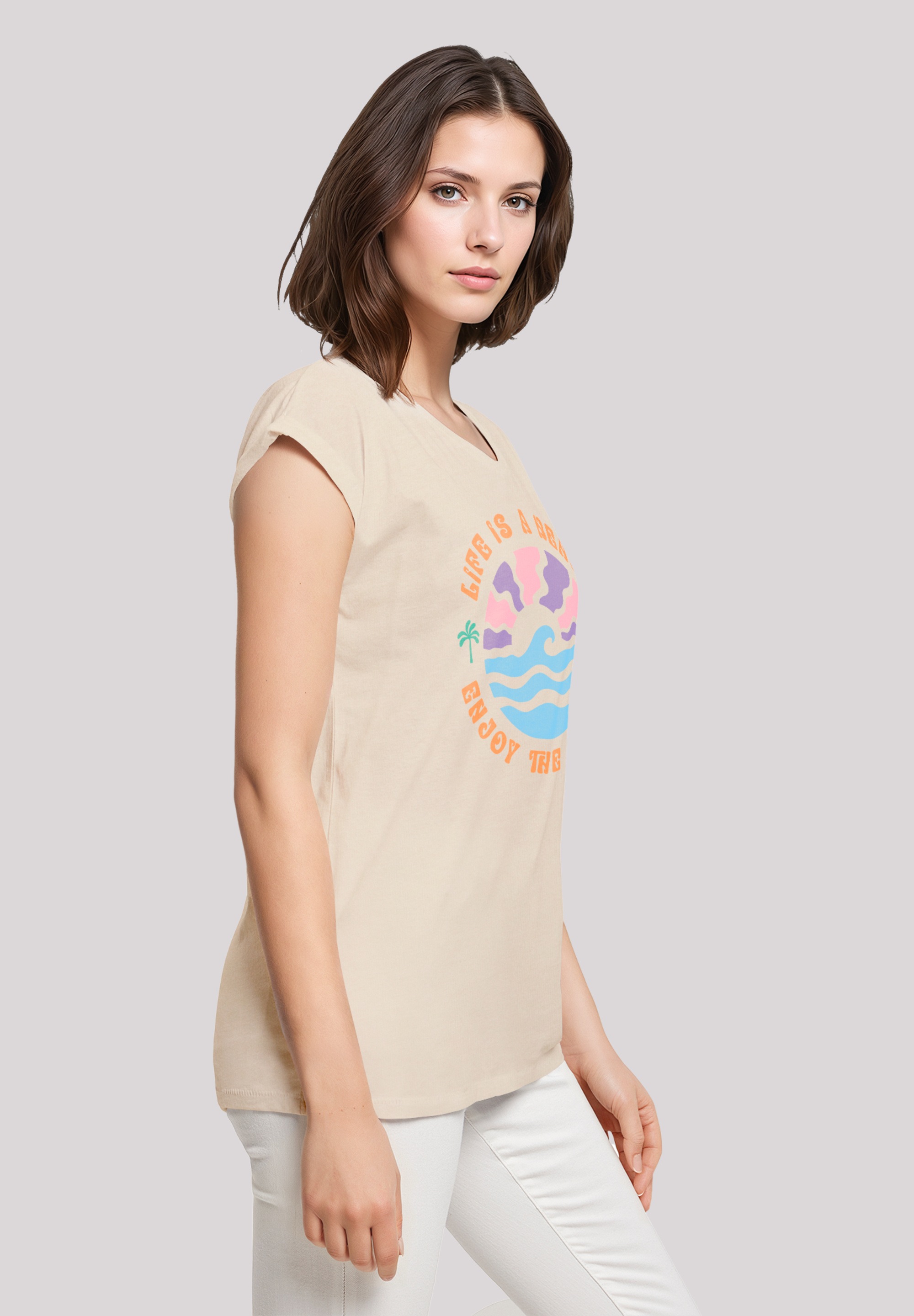 F4NT4STIC T-Shirt »Life Is A Beach Enjoy The Waves«, Premium Qualität