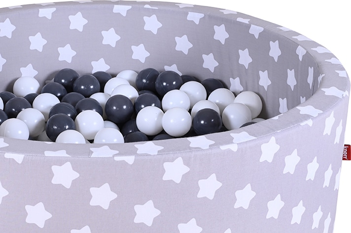 Knorrtoys® Bällebad »Soft, Grey White Stars«, mit 300 Bällen Grey/creme; Made in Europe