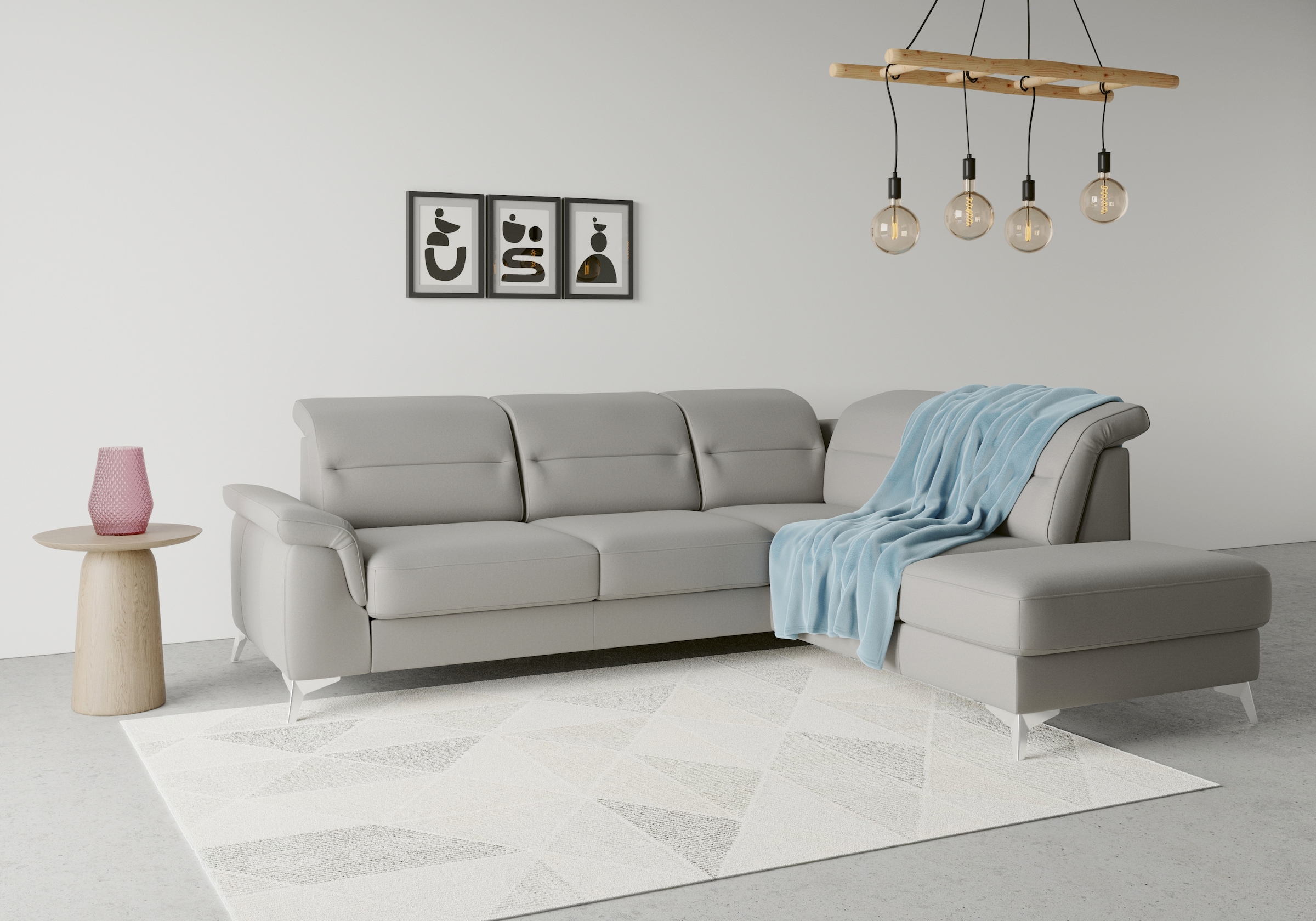 sit&more Ecksofa "Sinatra L-Form", mit Ottomane, optional mit Kopfteilverst günstig online kaufen