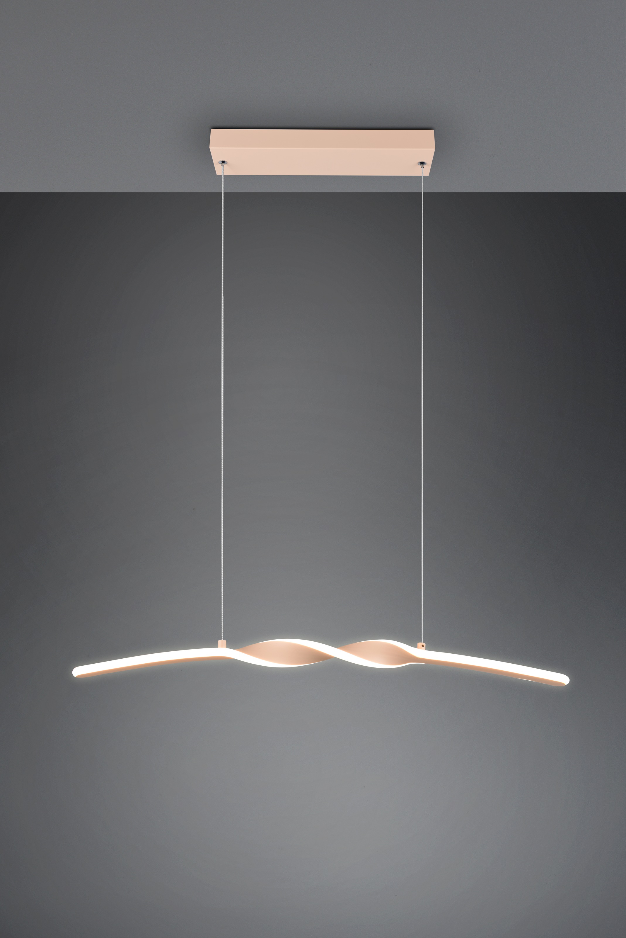 REALITY Leuchten LED Pendelleuchte »GINKO, Hängeleuchte LED 18W 1980 Lumen 3000K warmweiß«, 1 flammig, Leuchtmittel LED-Board | LED fest integriert, Hängelampe Esszimmer, höhenverstellbar bis max 150cm, Breite 79 cm