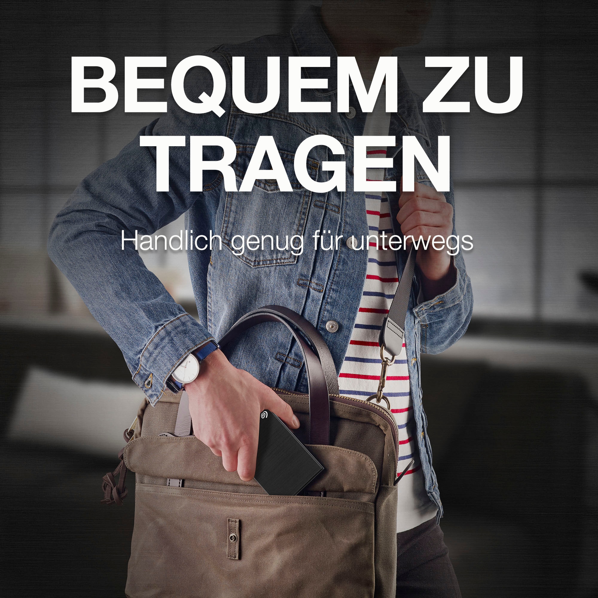 Seagate externe HDD-Festplatte »One Touch Portable Drive 1TB«, 2,5 Zoll, Anschluss USB 3.2, Inklusive 2 Jahre Rescue Data Recovery Services