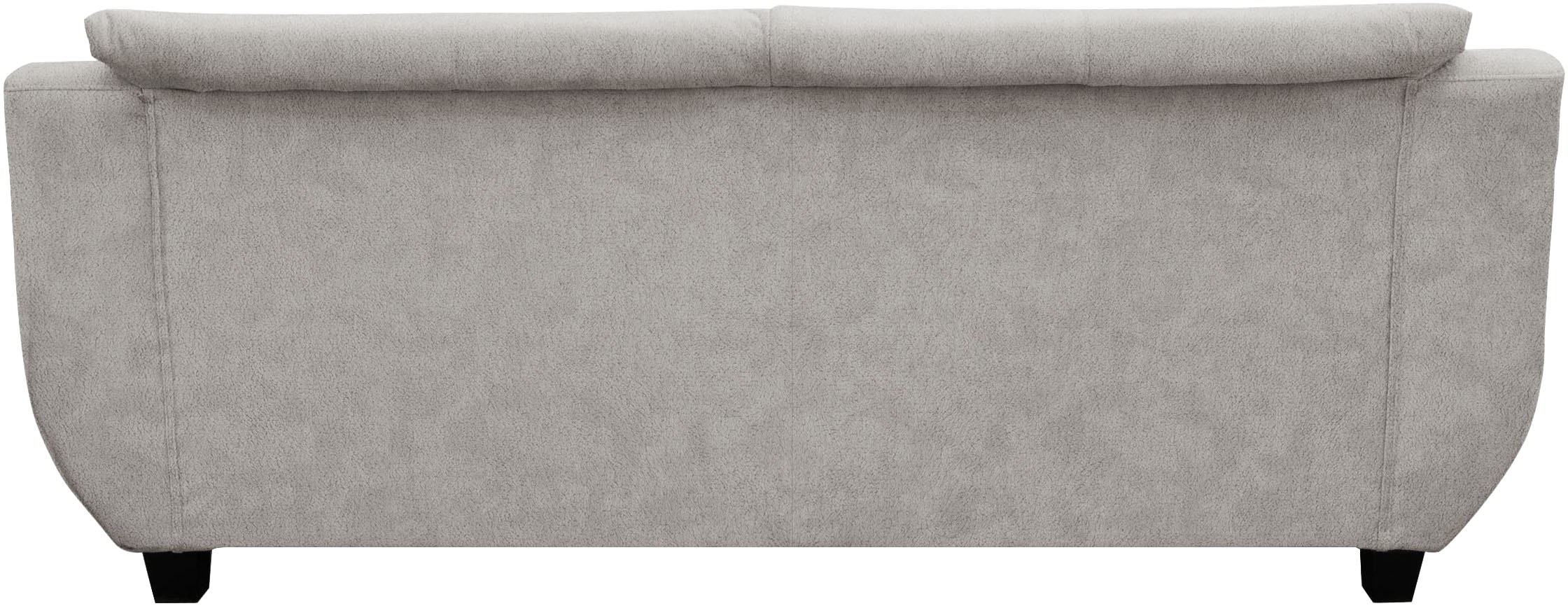 OTTO home 3-Sitzer »Silkeborg 207 cm, formschönes Sofa mit dunklen Füßen« aus pflegeleichtem, weichem Luxus-Microfaser