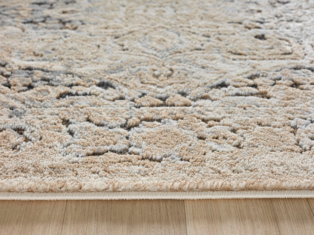 OTTO home Teppich »Kylan, Hoch-Tief-Struktur, dezenter Glanz« rechteckig 9 mm Höhe Schrumpf-Garn-Effekt, im Vintage-Look, dichte Qualität, Wohnzimmer