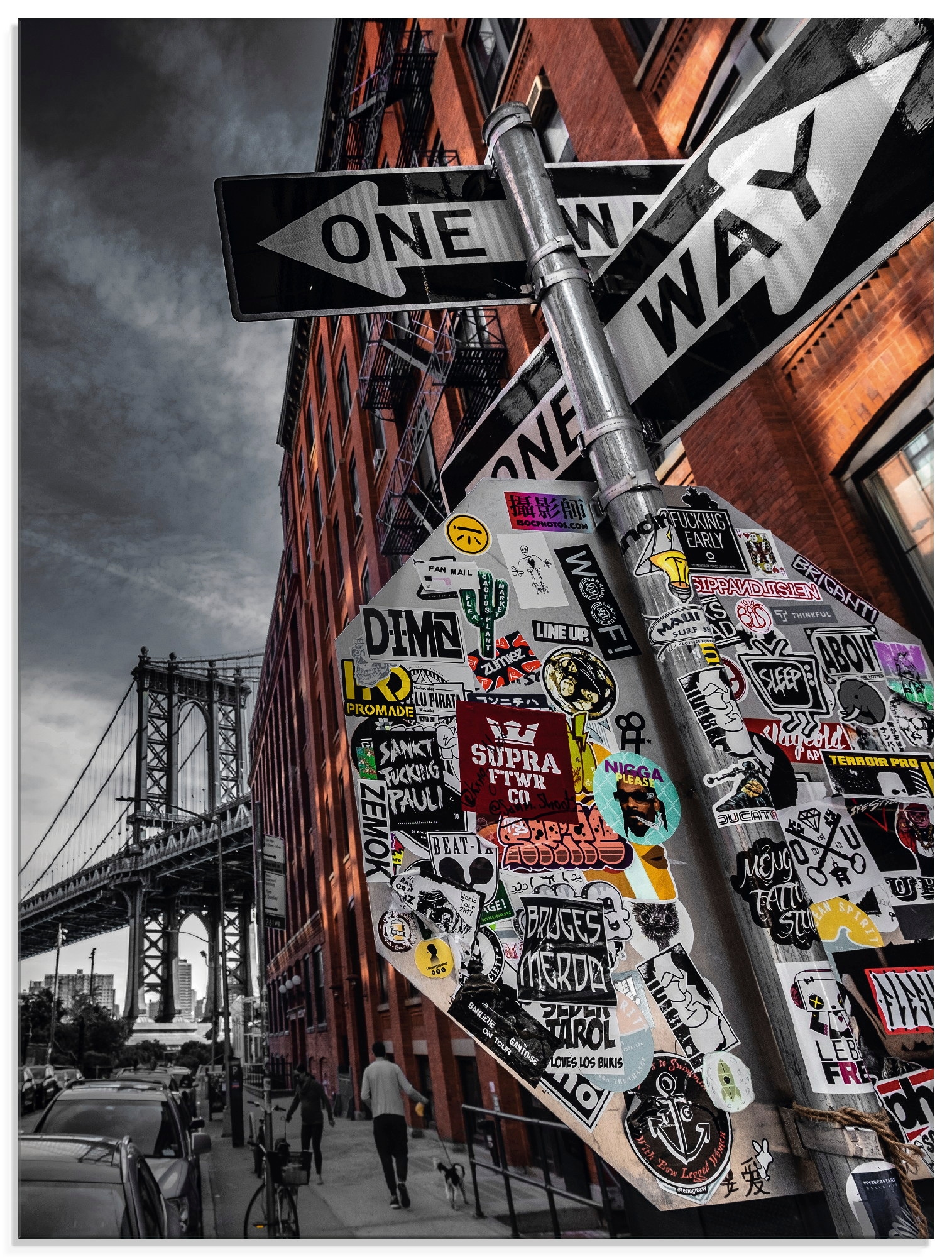 Glasbild »New York Street Fotografie«, Amerika, (1 St.), in verschiedenen Größen