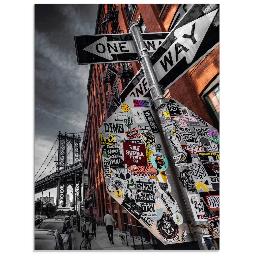 Artland Glasbild »New York Street Fotografie«, Amerika, (1 St.)