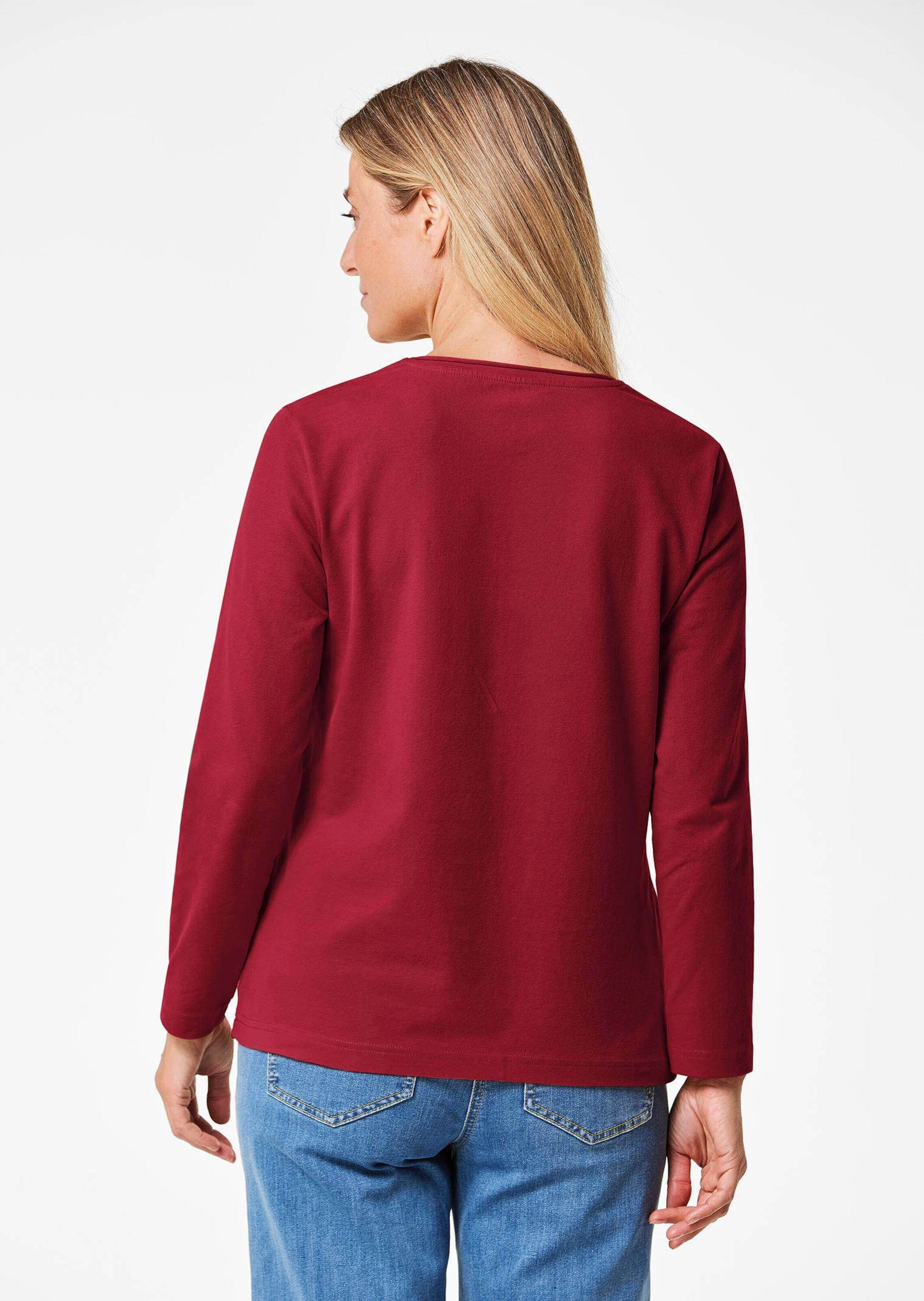 GOLDNER Longpullover »T-Shirt mit Rundhals«