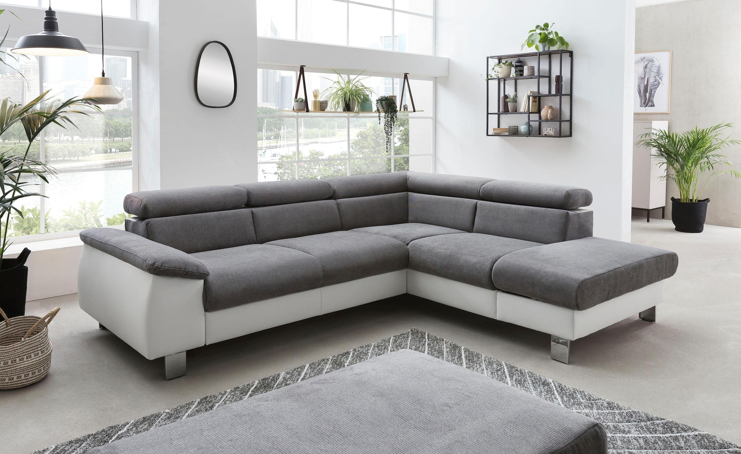 COTTA Ecksofa "Komaris L-Form", inklusive Kopf- bzw. Rückenverstellung, wah günstig online kaufen