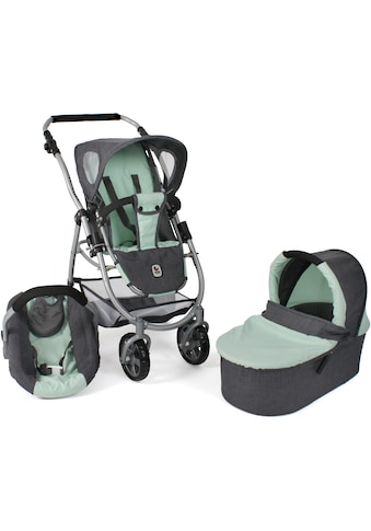 Kombi-Puppenwagen »Emotion All In 3in1, Grau-Mint«