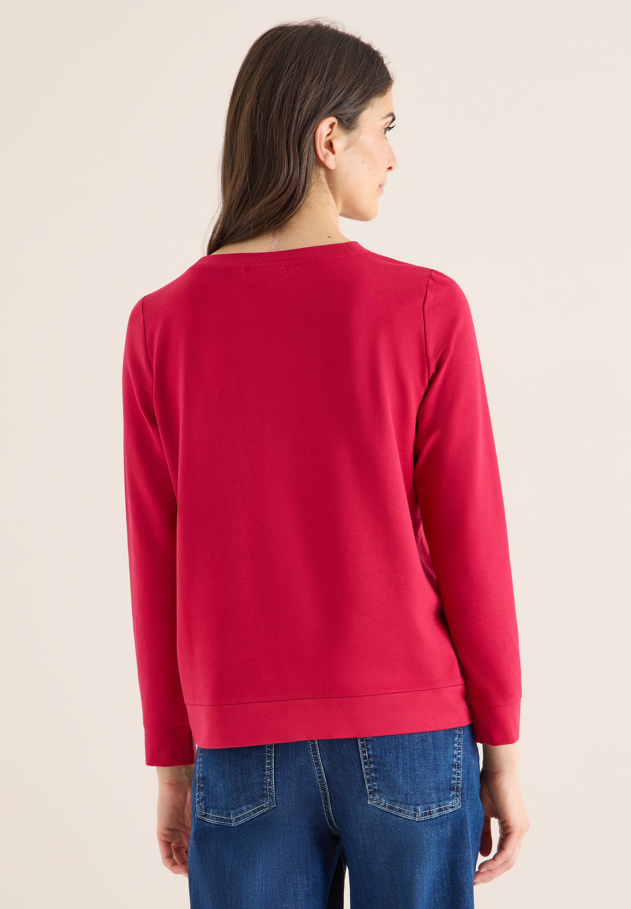 Cecil Langarmshirt aus softem Materialmix günstig online kaufen