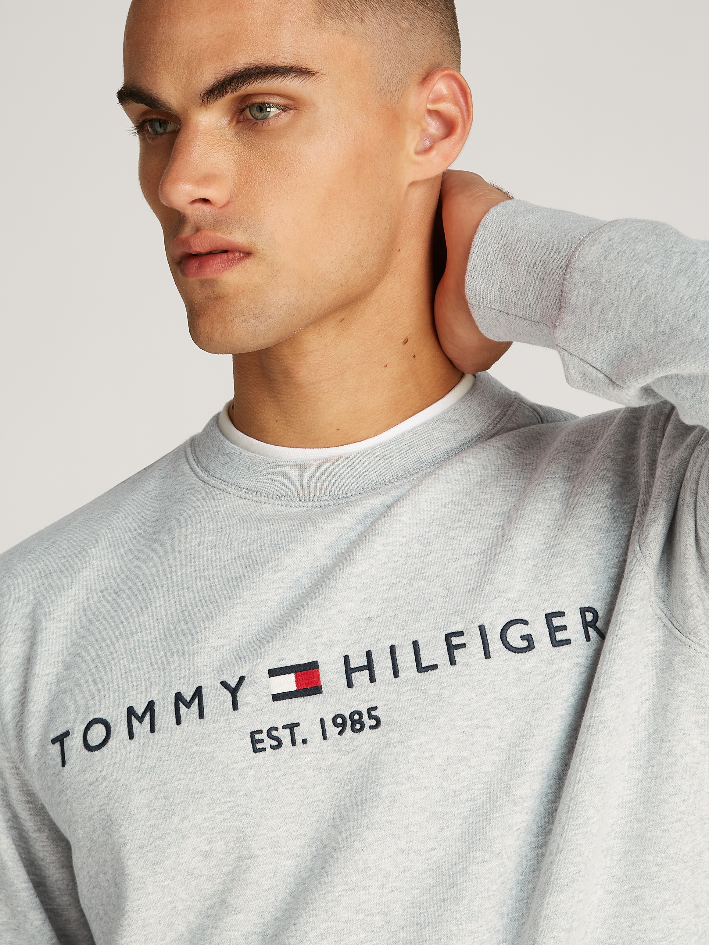 Tommy Hilfiger Sweatshirt »TOMMY LOGO SWEATSHIRT«, mit klassischem Rundhalsausschnitt