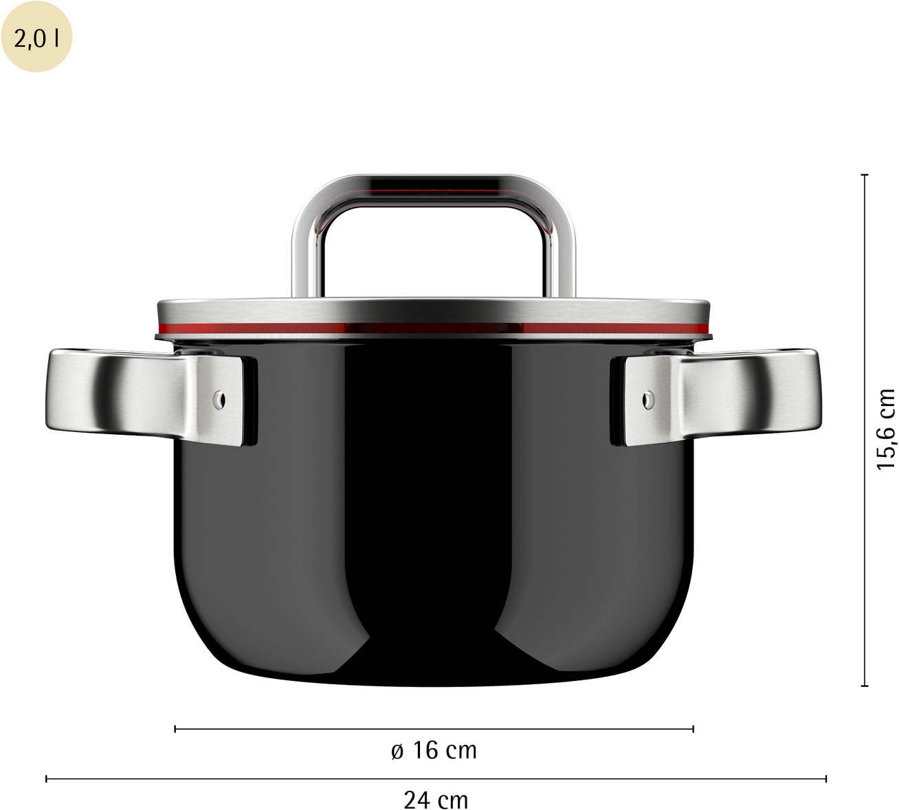 WMF Kochtopf »Fusiontec Function Pro« 1 tlg. tlg. Edelstahl | Glas