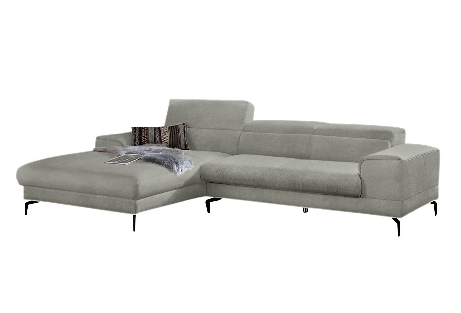 W.SCHILLIG Ecksofa »piedroo, Designsofa mit tollem Sitzkomfort, L-Form«, Kopfteilverstellung, wahlweise mit Sitztiefenverstellung, Breite 303cm