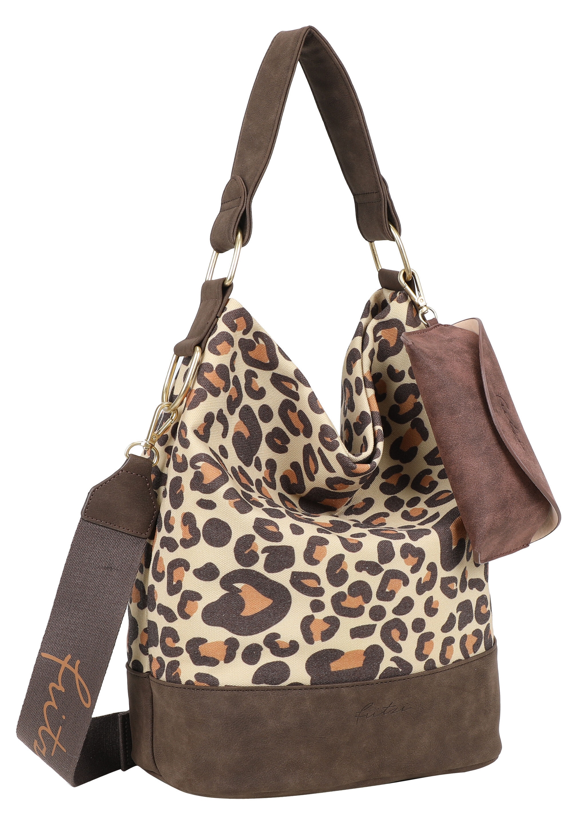 Fritzi aus Preußen Schultertasche »Izzy07 Limited Leo Camel« mit Leomuster