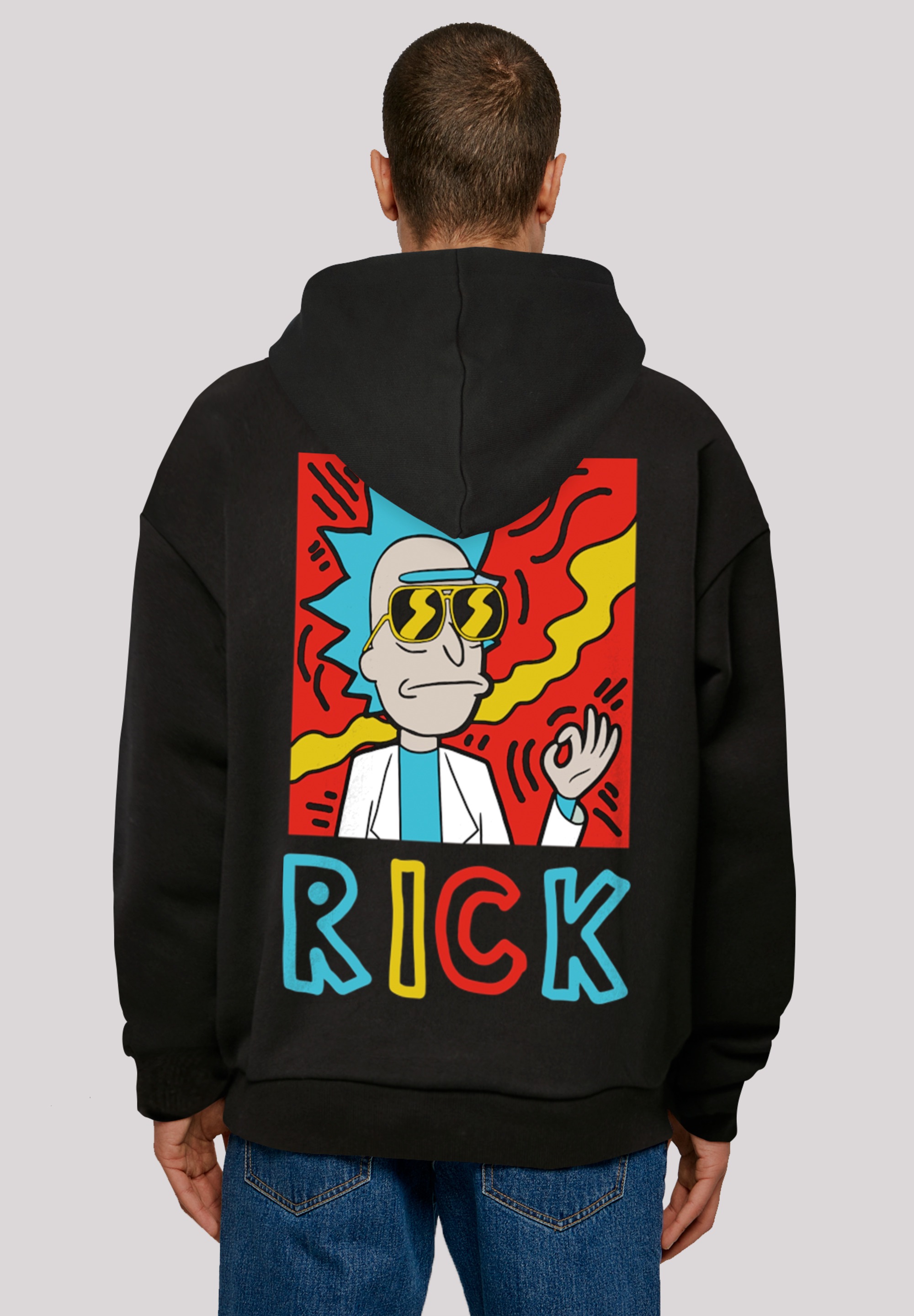 F4NT4STIC Rundhalspullover »F4NT4STIC Herren transparent and RICK with Ultra Heavy Hoody«, (1 tlg.)