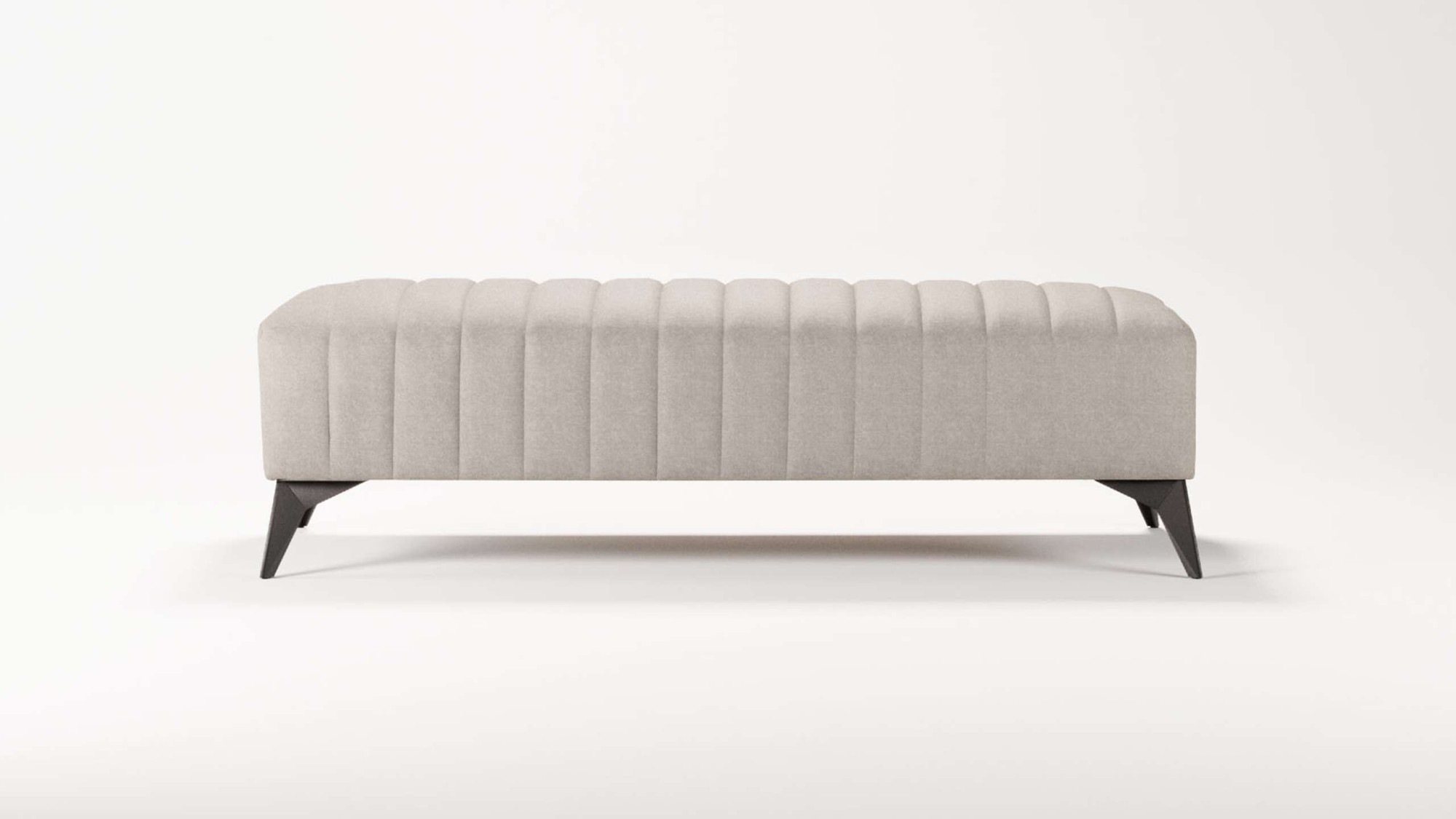 Places of Style Polsterhocker »MATTHEW Sitzhocker XXL, Maße B/T/H: 140/60/43 cm«, Steppung, belastbar bis 180 kg