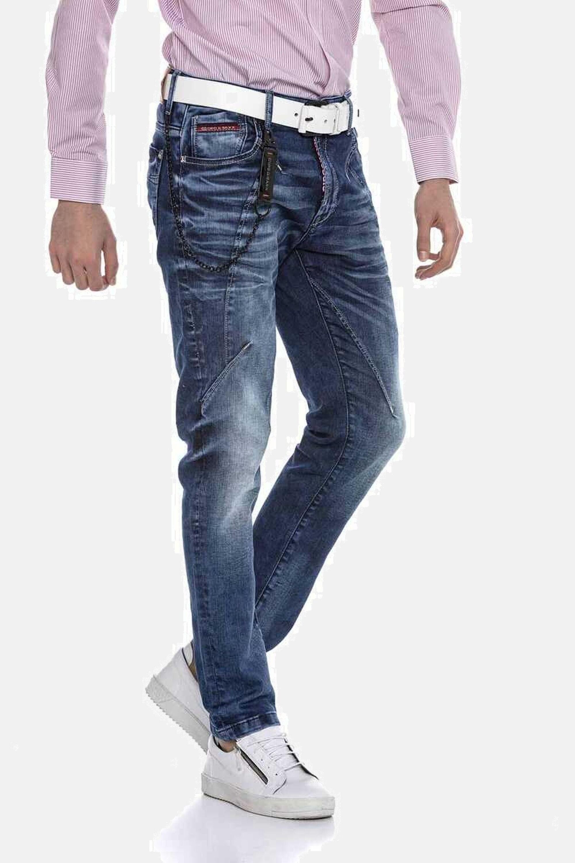 Cipo & Baxx 5-Pocket-Jeans »Jeans«, mit modischen Ziernähten, CD676