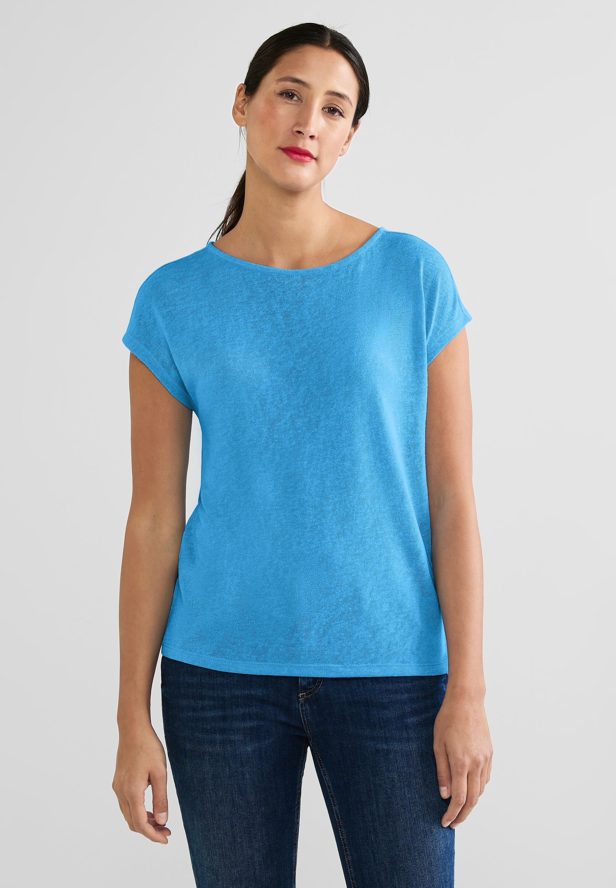 STREET ONE | BAUR T-Shirt, Schultern überschnittenen mit online kaufen