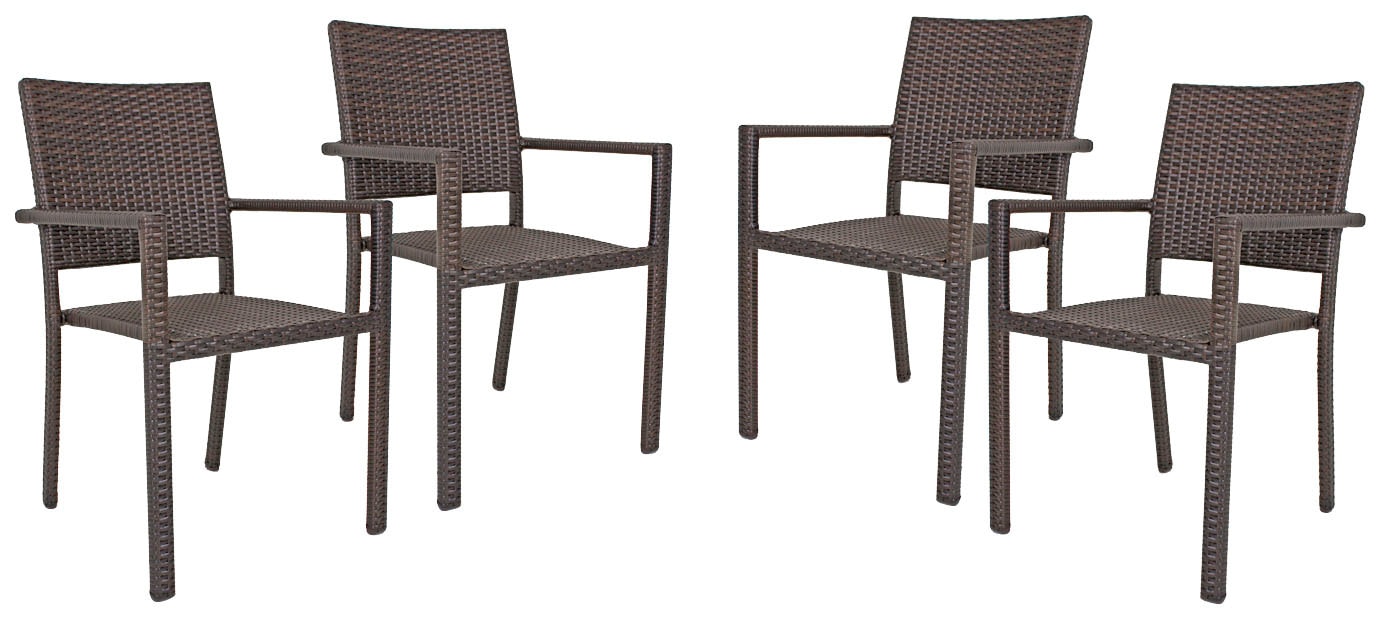 Garden Pleasure Stapelstuhl "MALAGA" Set, 4 tlg. 4er Set, aus Aluminium günstig online kaufen