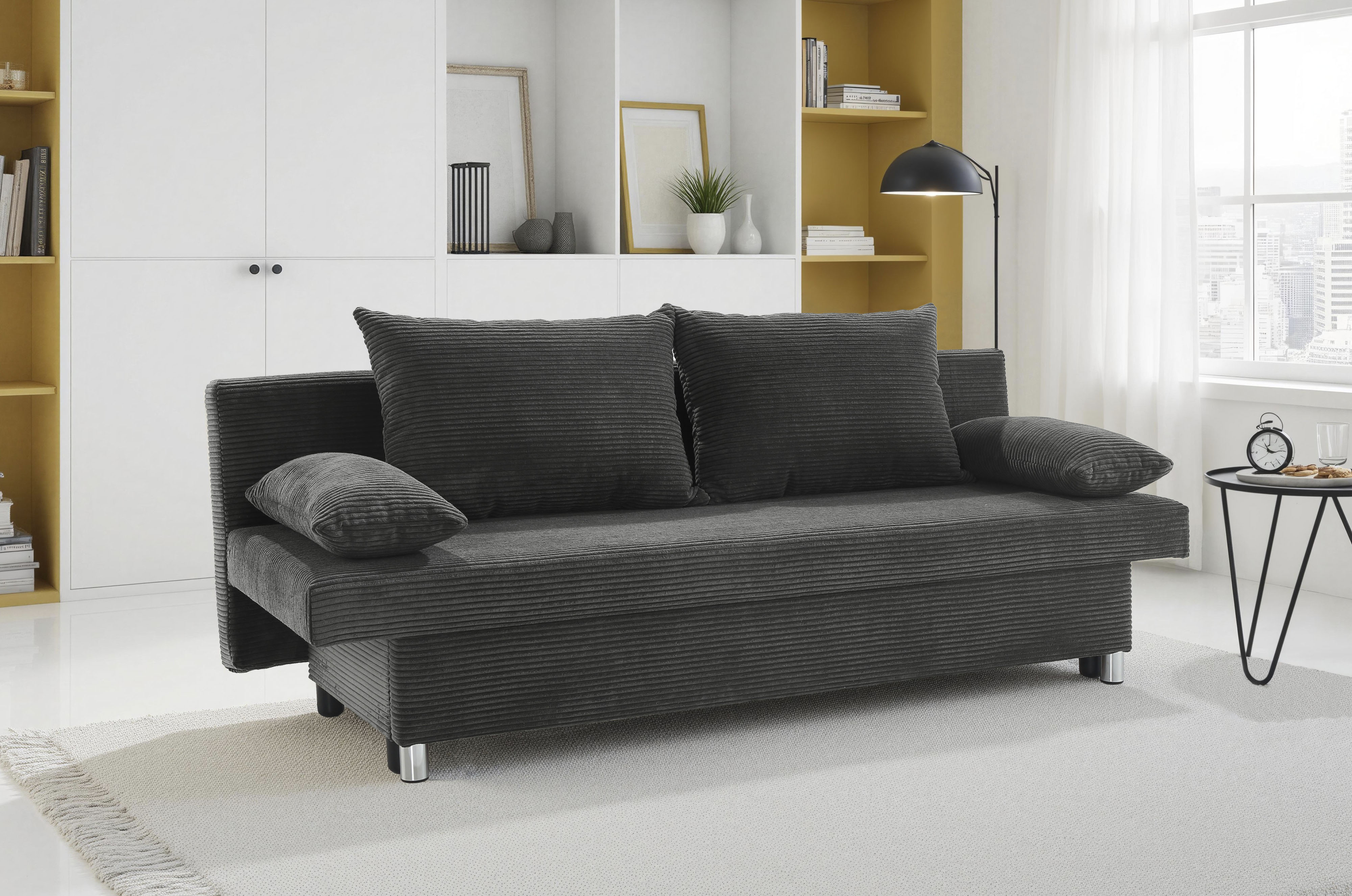 Jockenhöfer Gruppe Schlafsofa "B: 191 cm, Liegefl. 120x191 cm" mit Schlaffunktion & Bettkasten