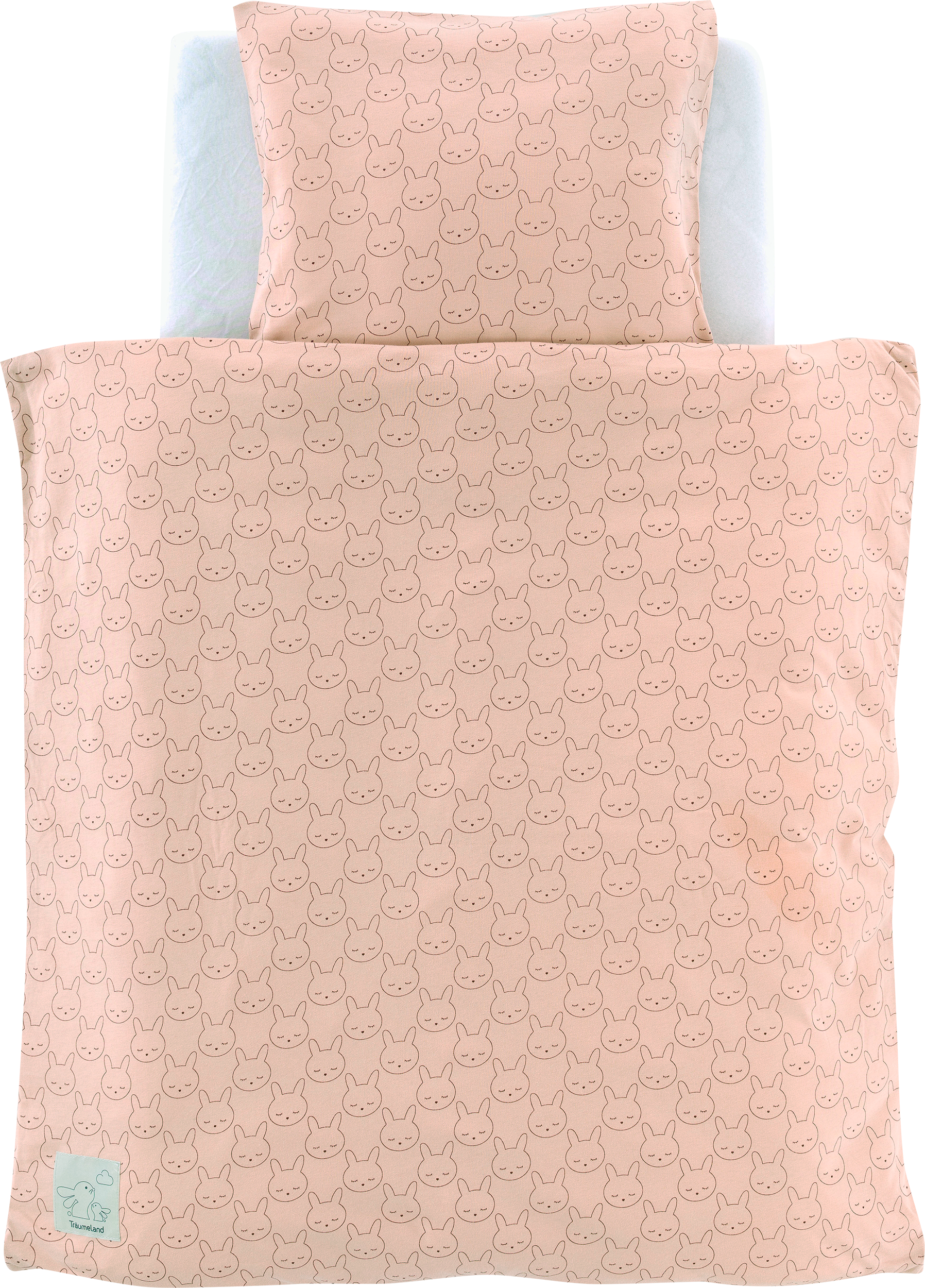 Träumeland 1100000002199 "Jersey Kuschelhase" 2 Stk. mit Allover-Print