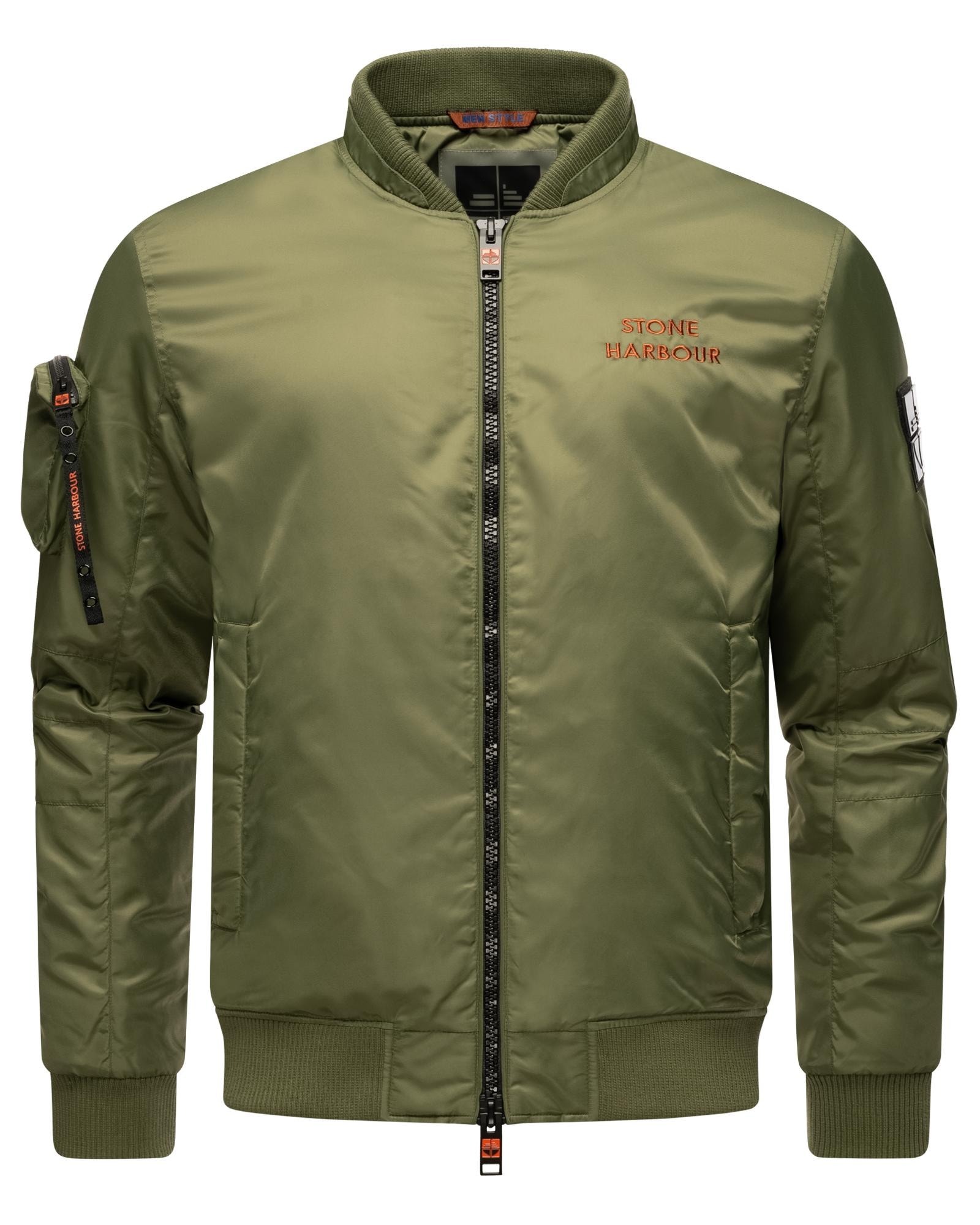 Stone Harbour Bomberjacke "Berkoo", ohne Kapuze, Coole Herren Pilotenjacke mit praktischer Ärmeltasche