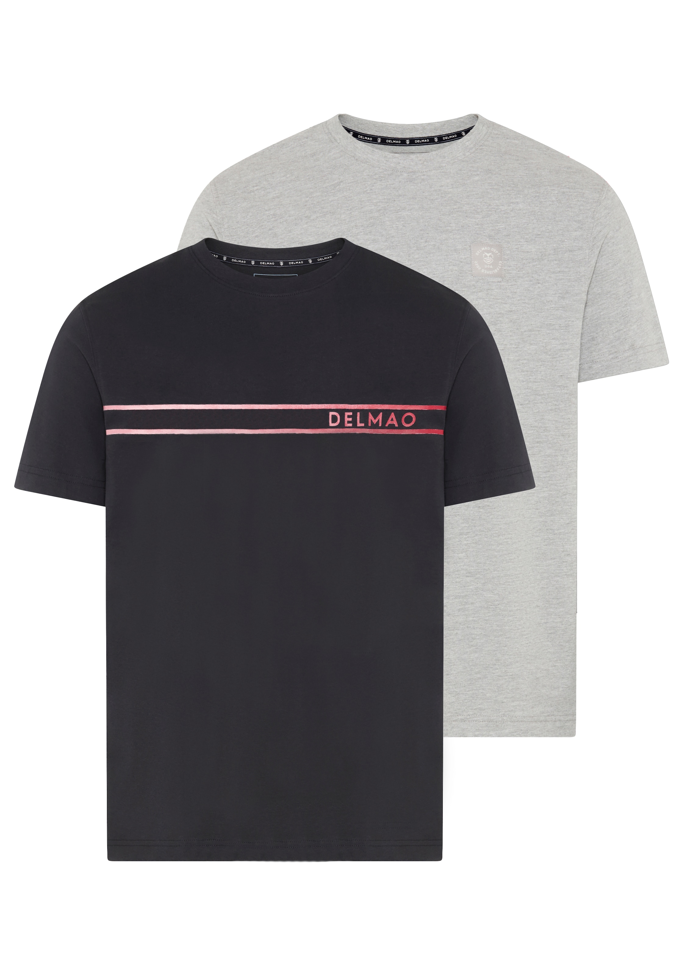 DELMAO Rundhalsshirt "Neue Kollektion" 2er-Pack, normale Passform, kurzarm, günstig online kaufen