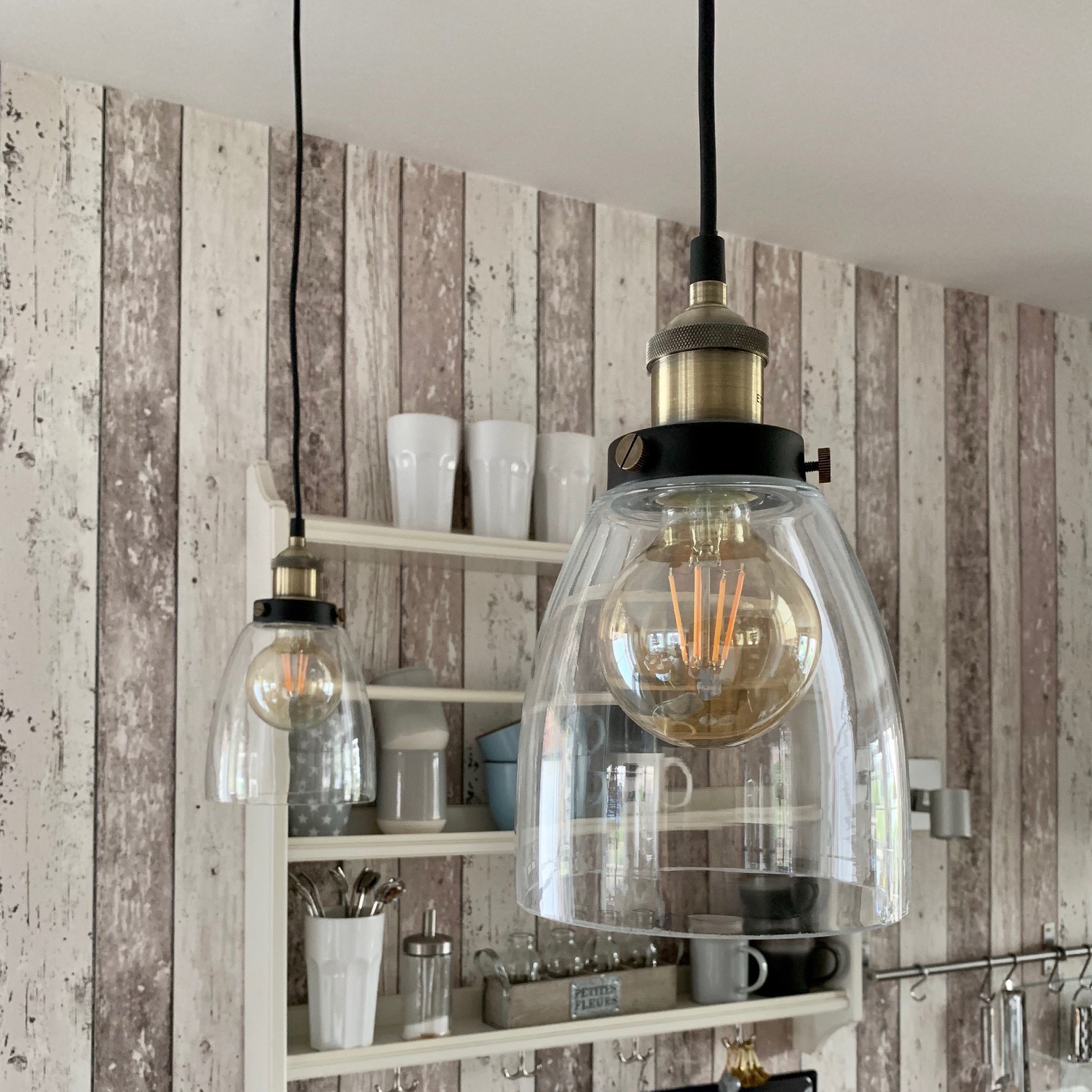 B.K.Licht Pendelleuchte »Sigma«, 1 flammig, Leuchtmittel E27 | ohne Leuchtmittel, Deckenlampe Retro Pendel-Lampe Vintage Hängeleuchte Loft Edison E27