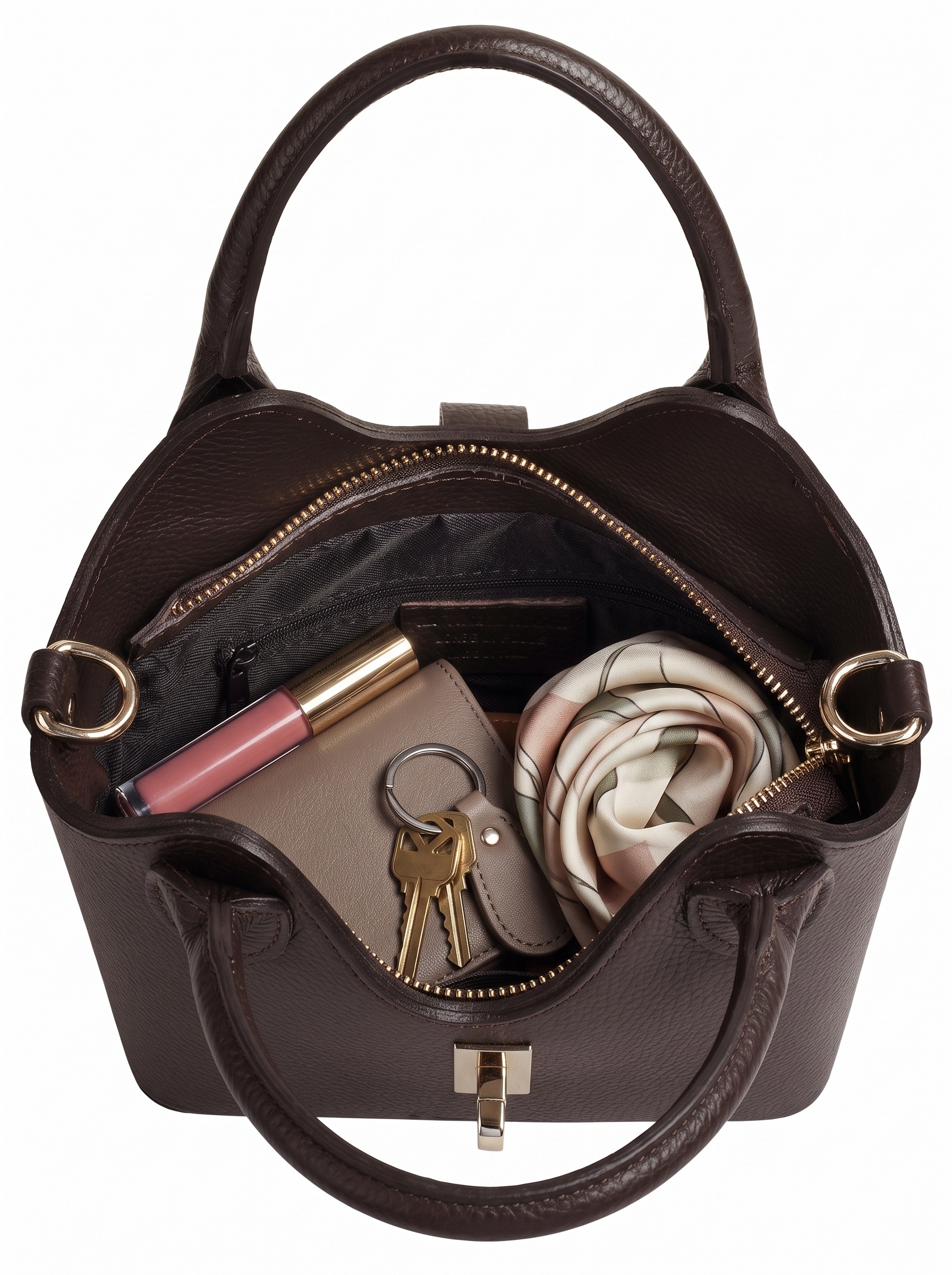 forty° Henkeltasche »LANVERRA - S« echt Leder, Made in Italy