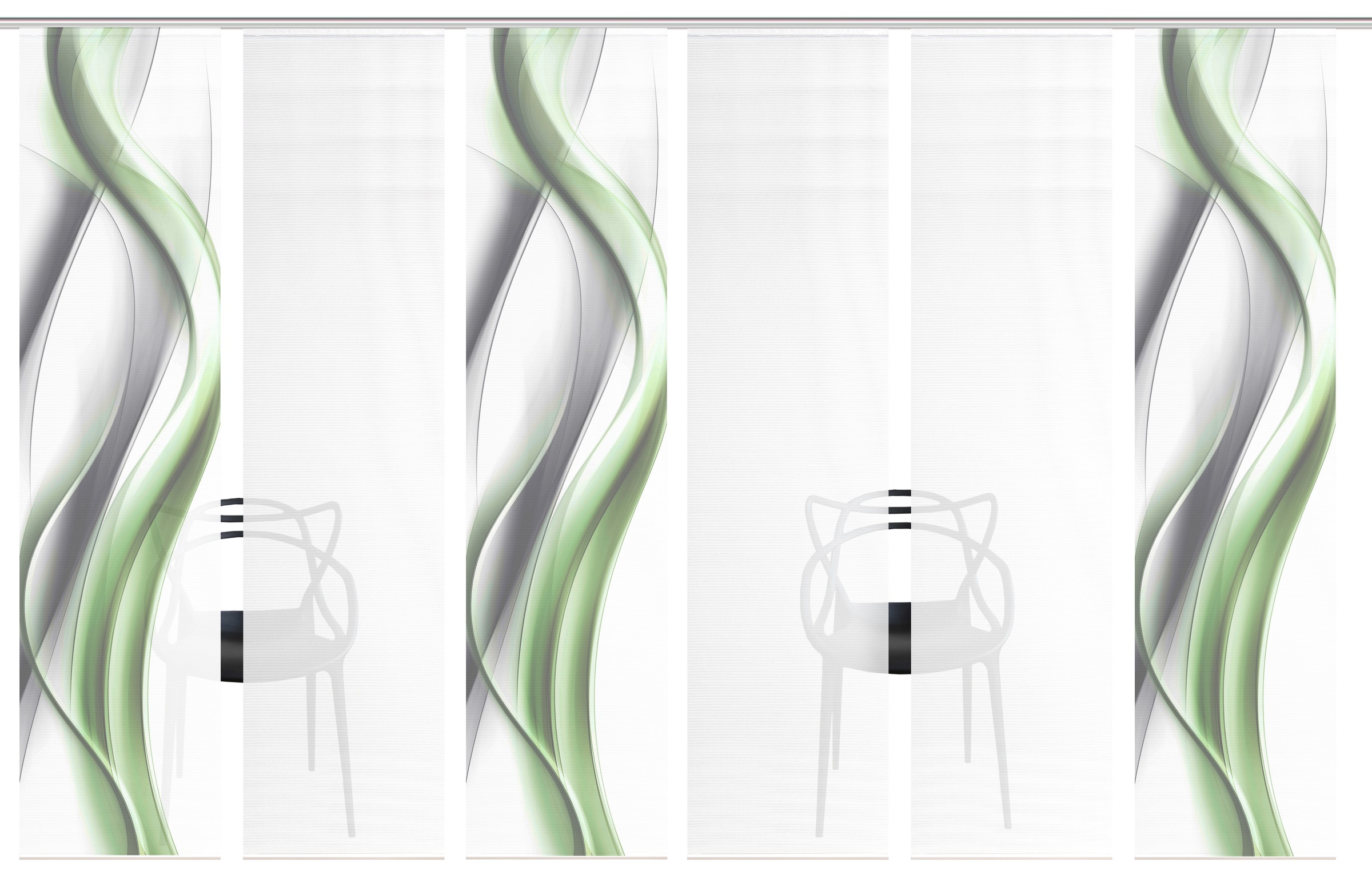 Vision S Schiebegardine "CARA" Paneelwagen 6 Stk. tlg. Schiebevorhang,Bambu günstig online kaufen