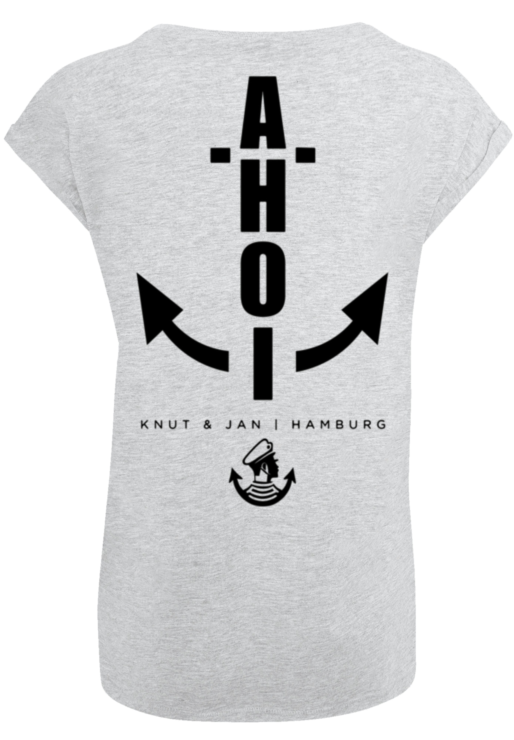 F4NT4STIC T-Shirt »Ahoi Anker Knut & Jan Hamburg«, Print