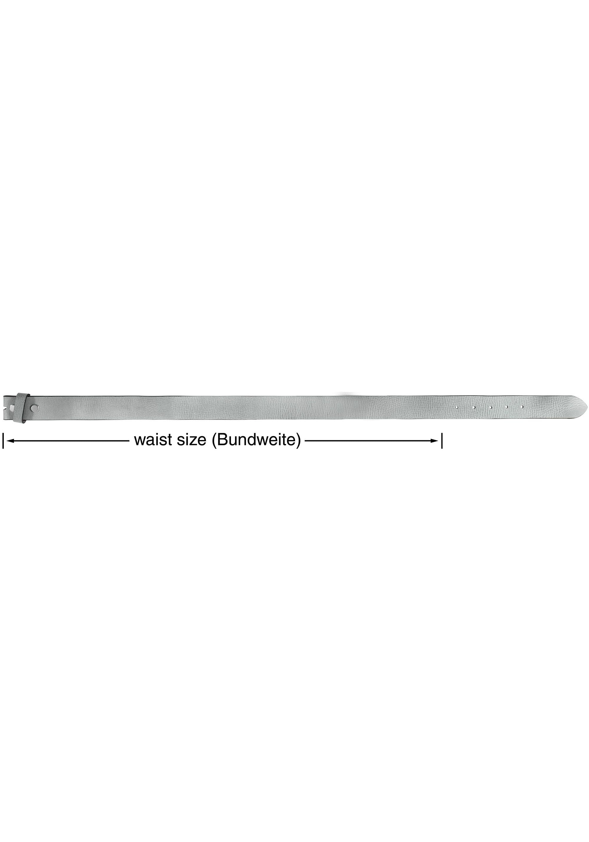 Leonardo Verrelli Ledergürtel »80 cm - 115 cm (Bundweite) in Grau aus 100% Echtleder, für«