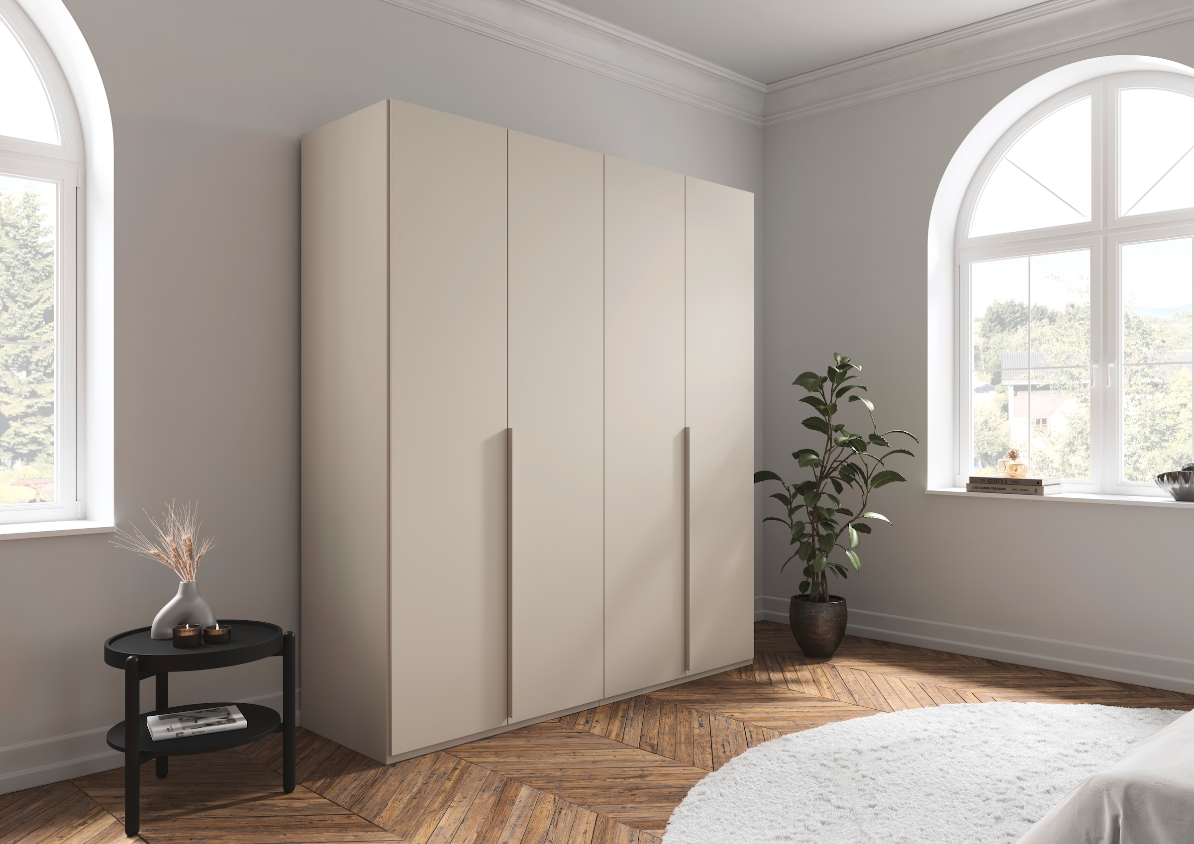 LeGer Home by Lena Gercke Kleiderschrank »Schrank Garderobe Ankleide Schlafzimmer Flur Serina«, (in 3 verschiedenen Ausstattungen BASIC/CLASSIC/PREMIUM), in 6 Breiten (101 - 401 cm) mit Front Glas oder Dekor MADE IN GERMANY