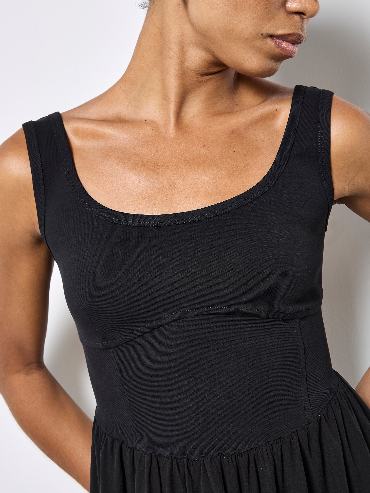 Apricot Midikleid »Midikleid« mit Jersey-Oberteil