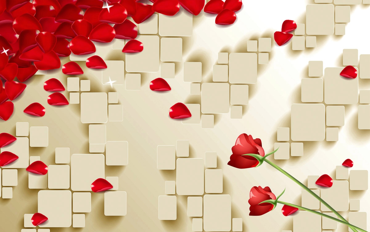 Papermoon Fototapete "Muster mit Rosen"