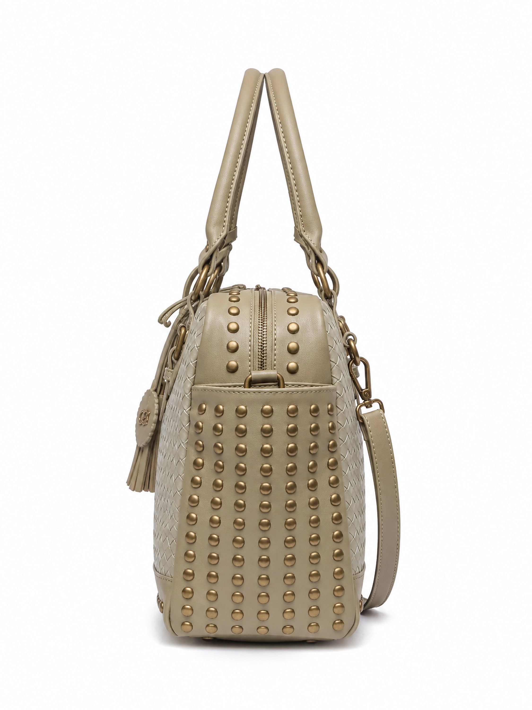 COLLEZIONE ALESSANDRO Schultertasche »Berlin« mit Nieten und Flechtung