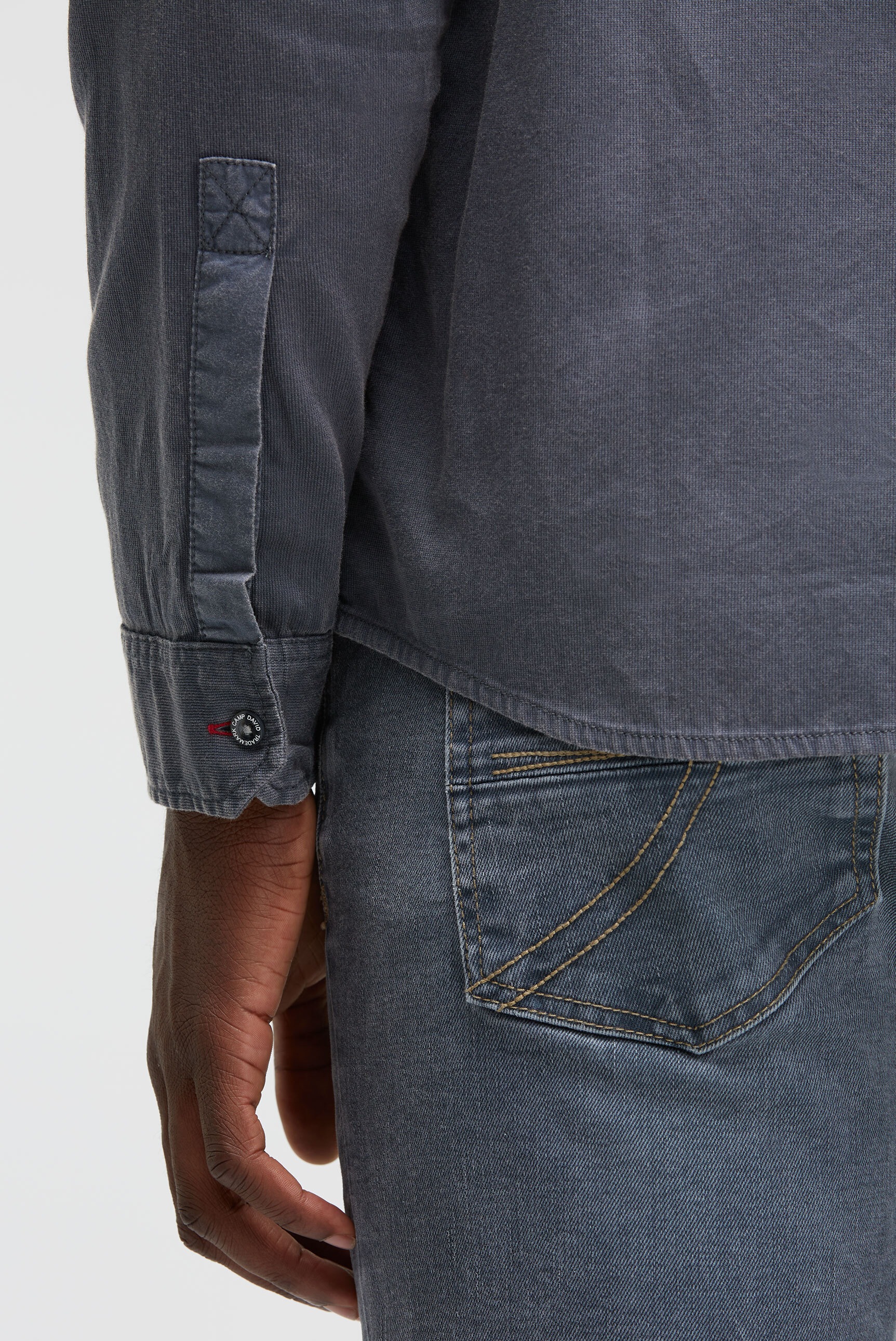 CAMP DAVID Langarmhemd mit Klappentaschen