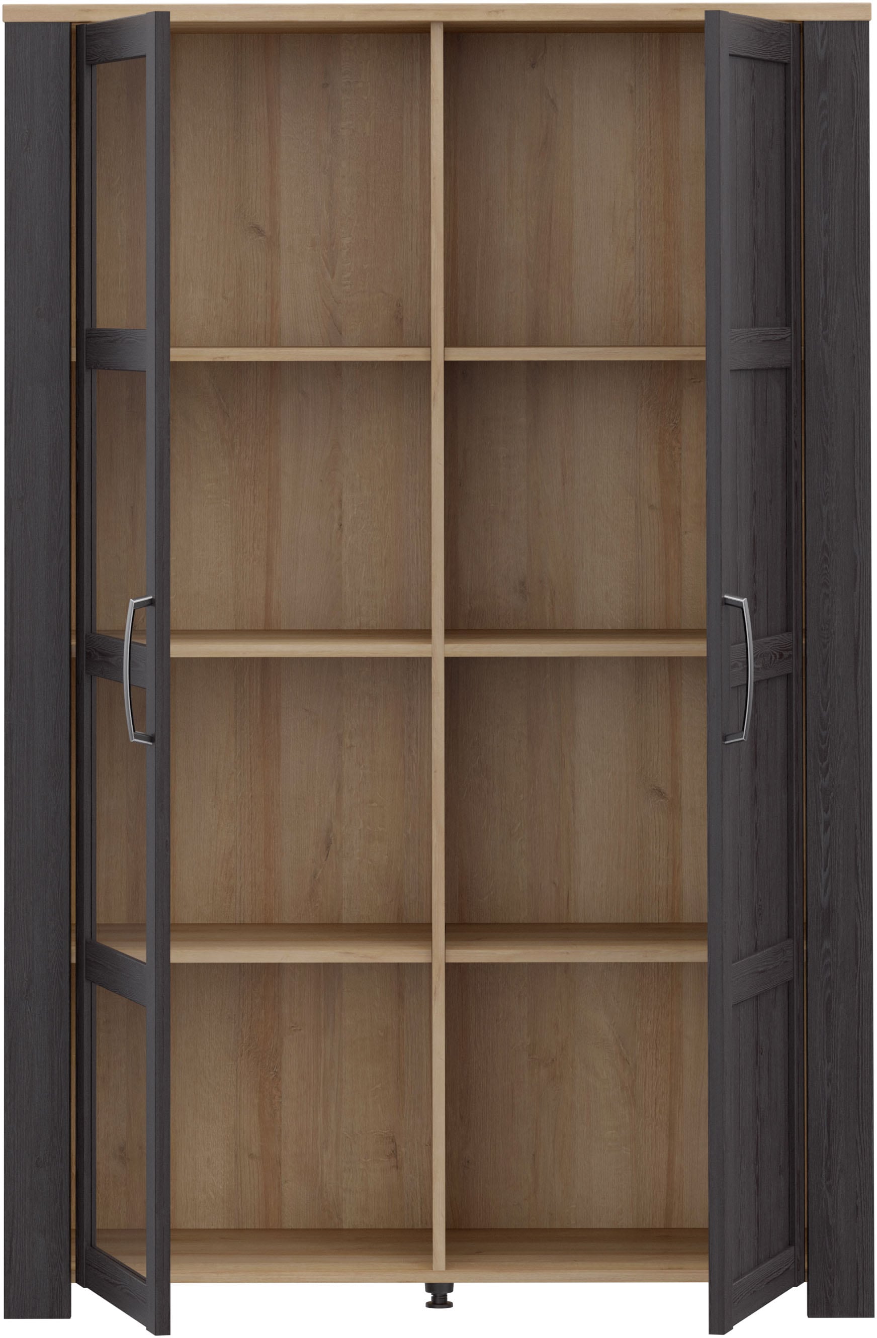 FORTE Highboard »Bohol, Vitrine mit Glastüre, viel Stauraum« B/H/T 106,4/160,6/42 cm Beleuchtung optional bestellbar