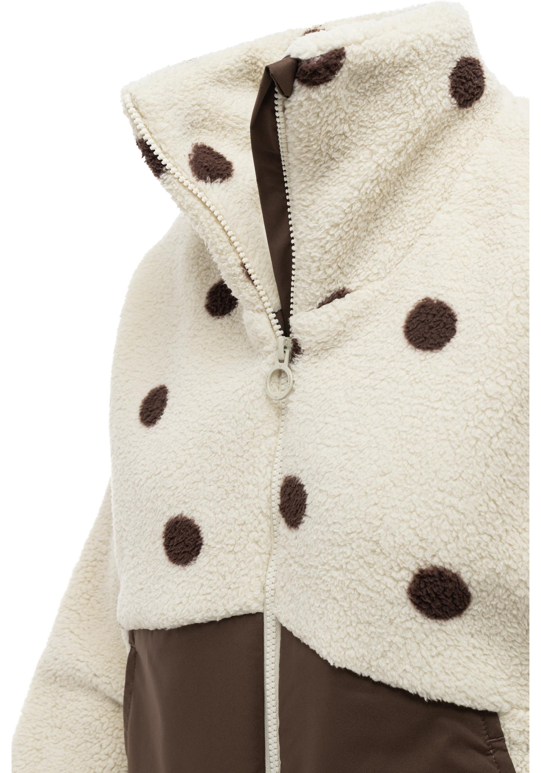 Ragwear Fleecejacke »Madaras Print Y« ohne Kapuze Leichte Plüschjacke im Materialmix, winddicht