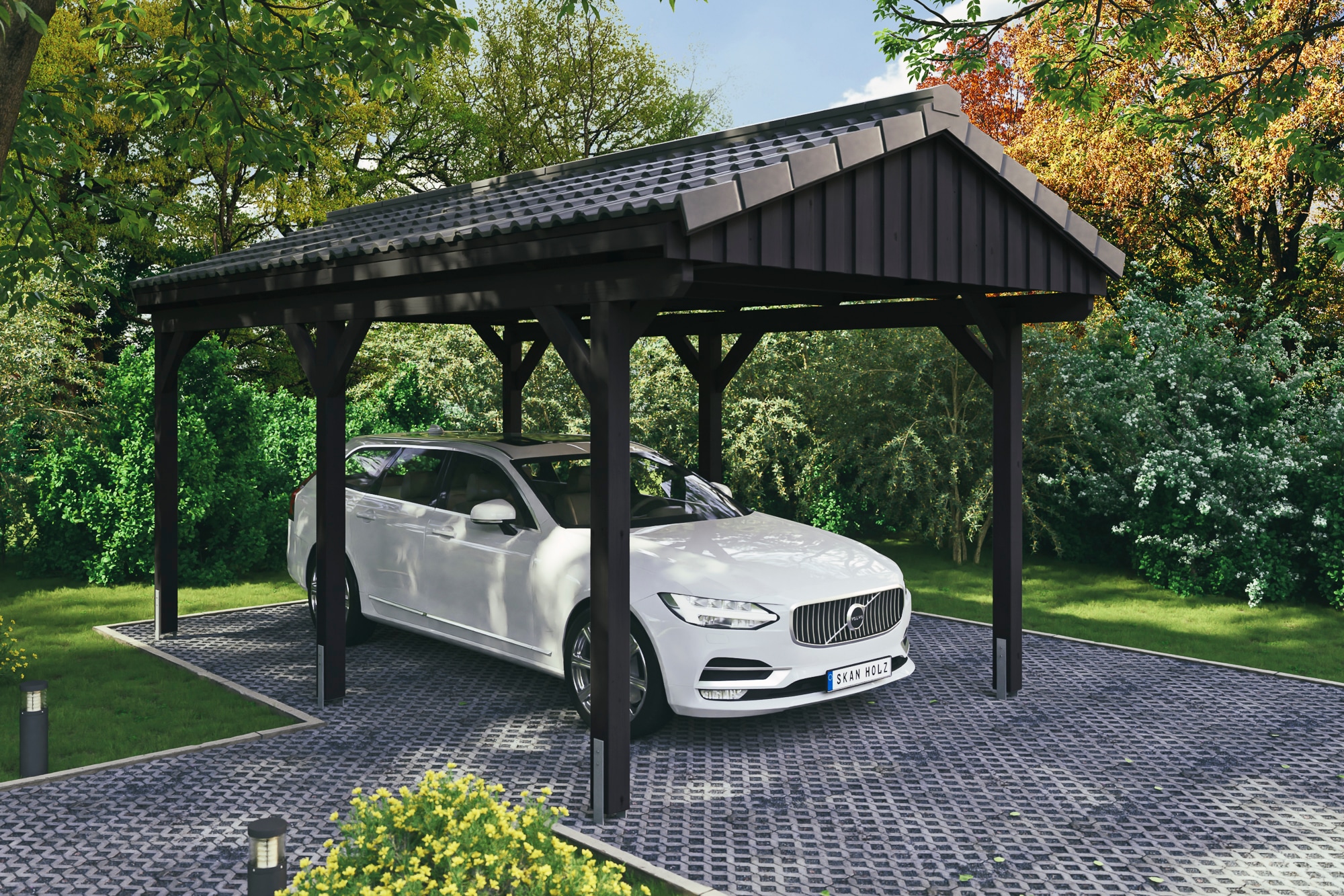 Skanholz Einzelcarport »Fichtelberg«, 273 cm, Anthrazit