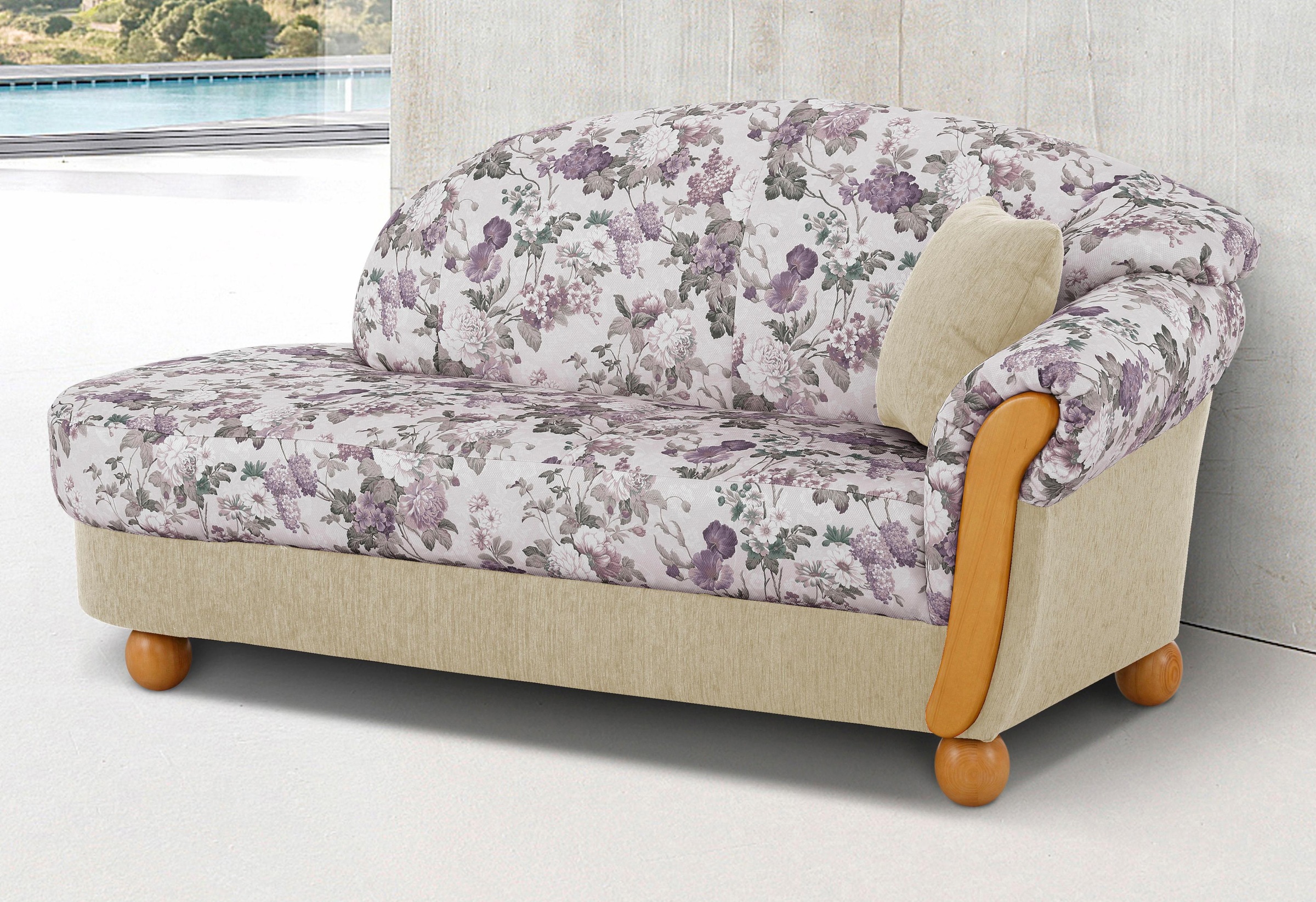 Home affaire Ottomane "Milano, bequemes solitär Sofa im Landhaus-Stil, B/T/ günstig online kaufen