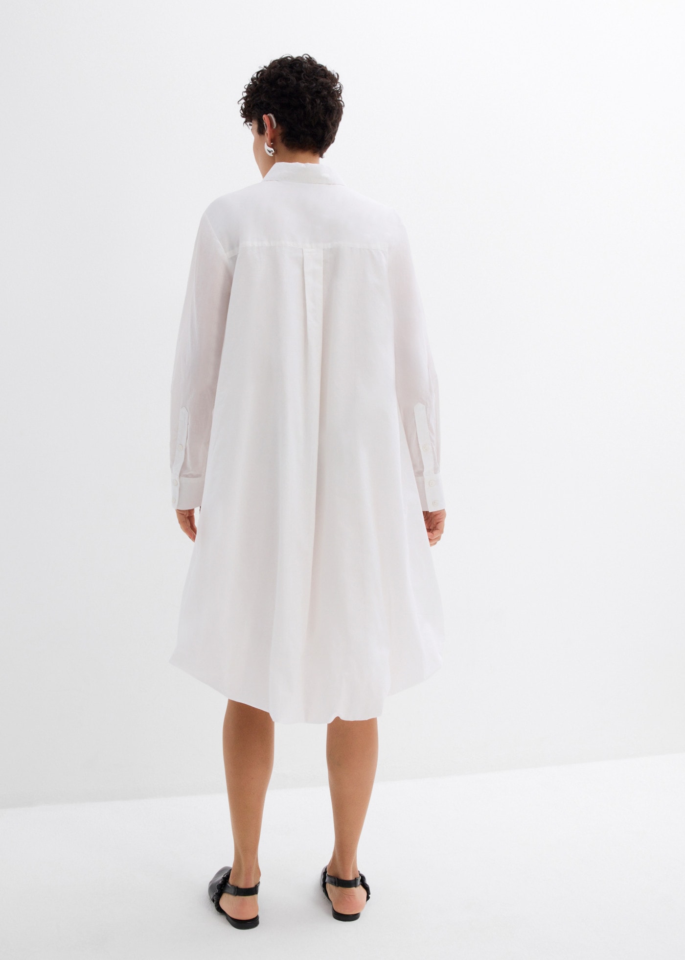 bonprix Hemdblusenkleid Oversize-Passform, mit Hemdblusenkragen
