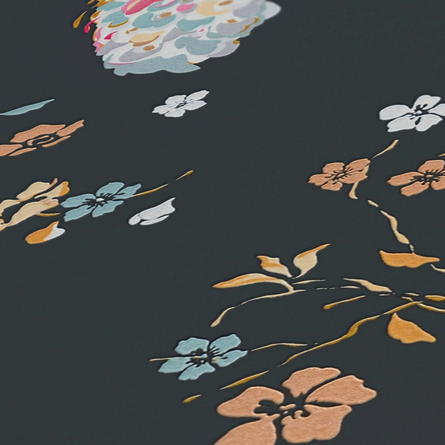 living walls Vliestapete »House of Turnowsky Pfau Vogeltapete« matt | schimmernd strukturiert extravagant Kunst Floral Blumentapete Tapeten Wohnzimmer Schlafzimmer