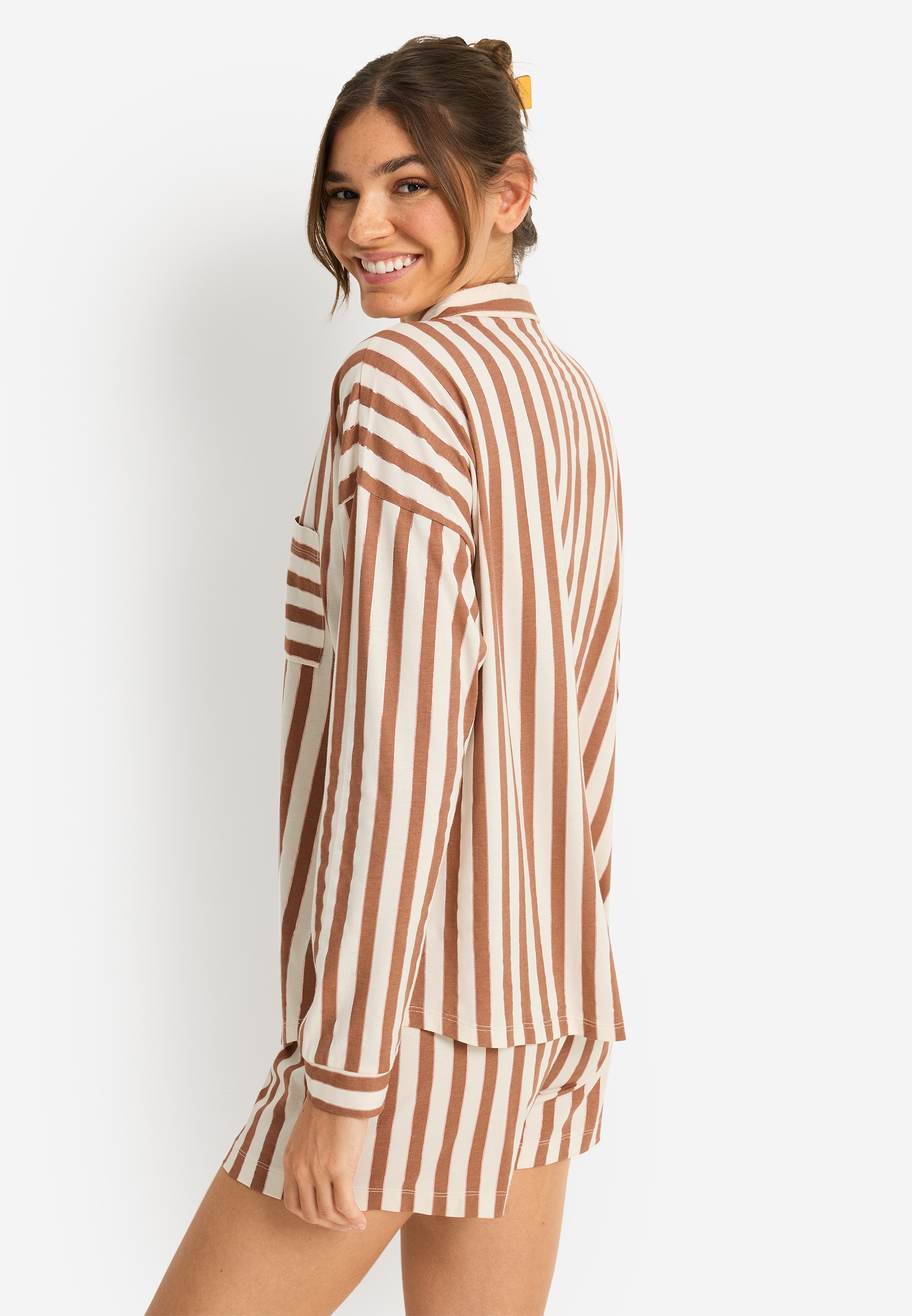 Thumbnail - LSCN by LASCANA Shorty 2 tlg. mit Streifendruck